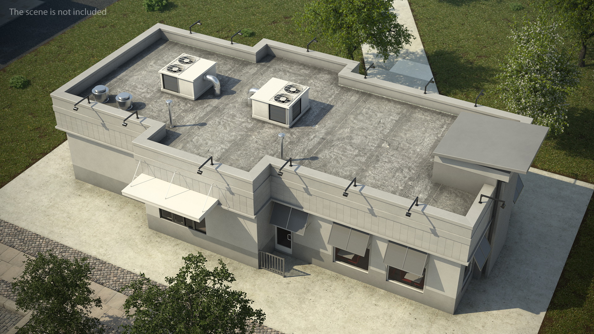 3D One Story Building model