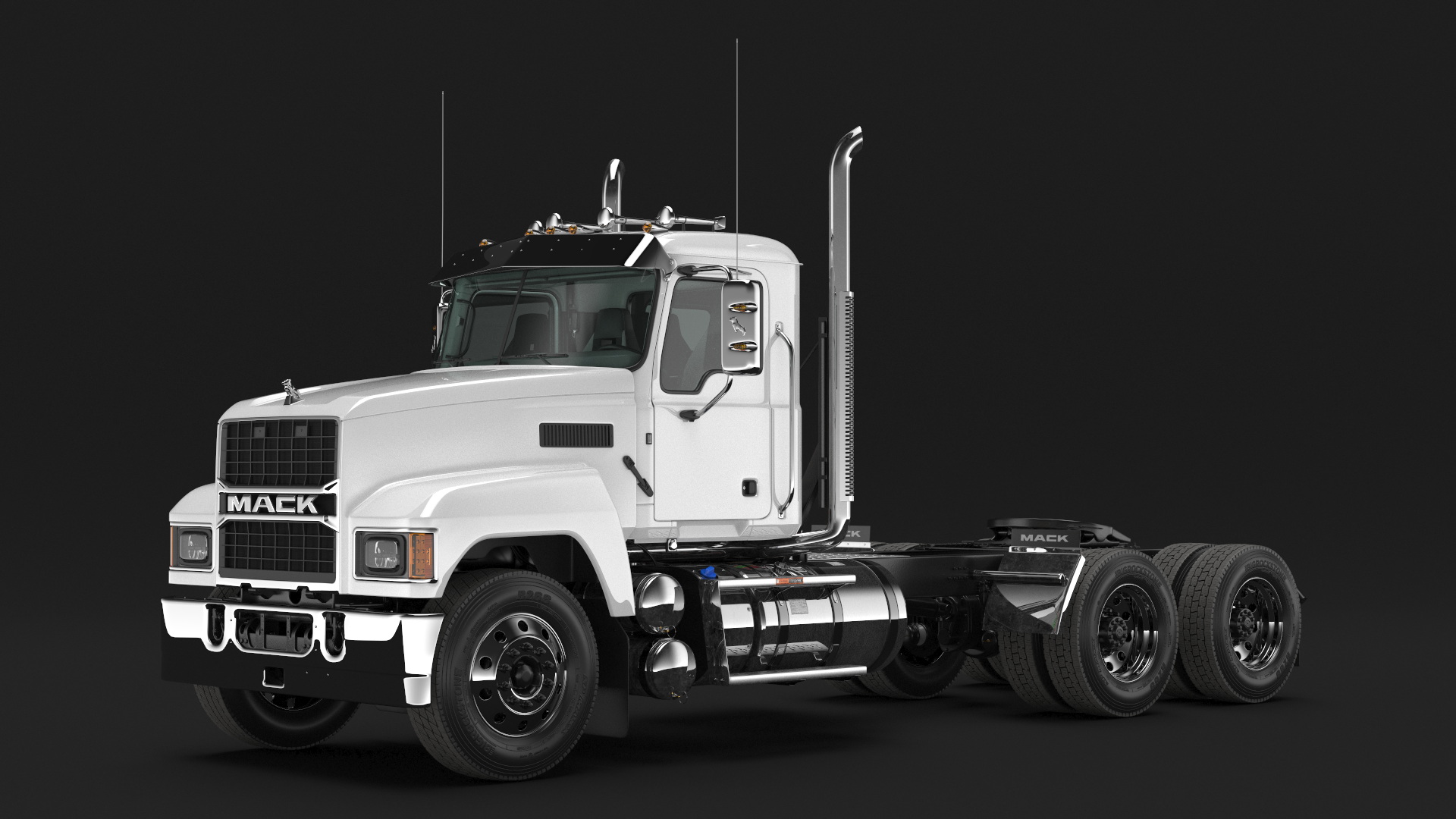 Mack Cargo Truck White 3D