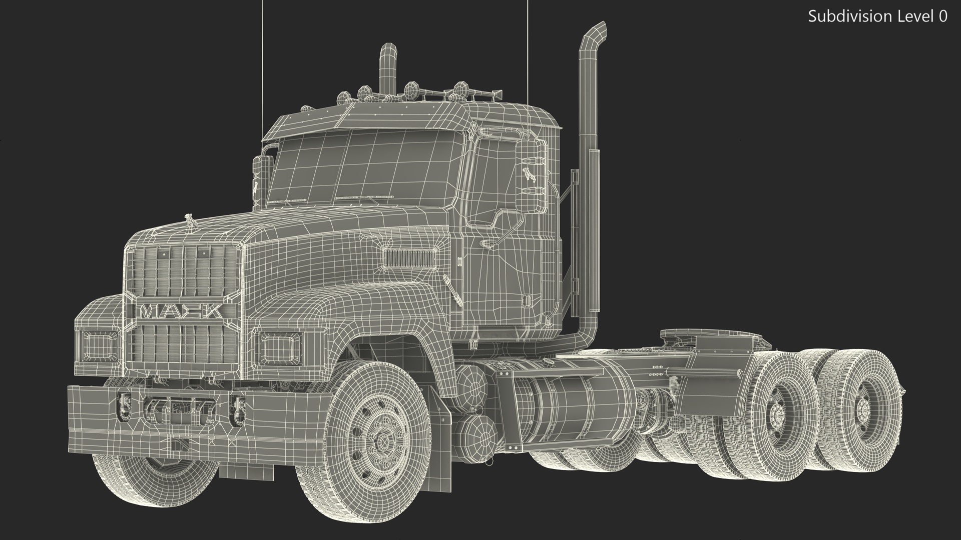 Mack Cargo Truck White 3D