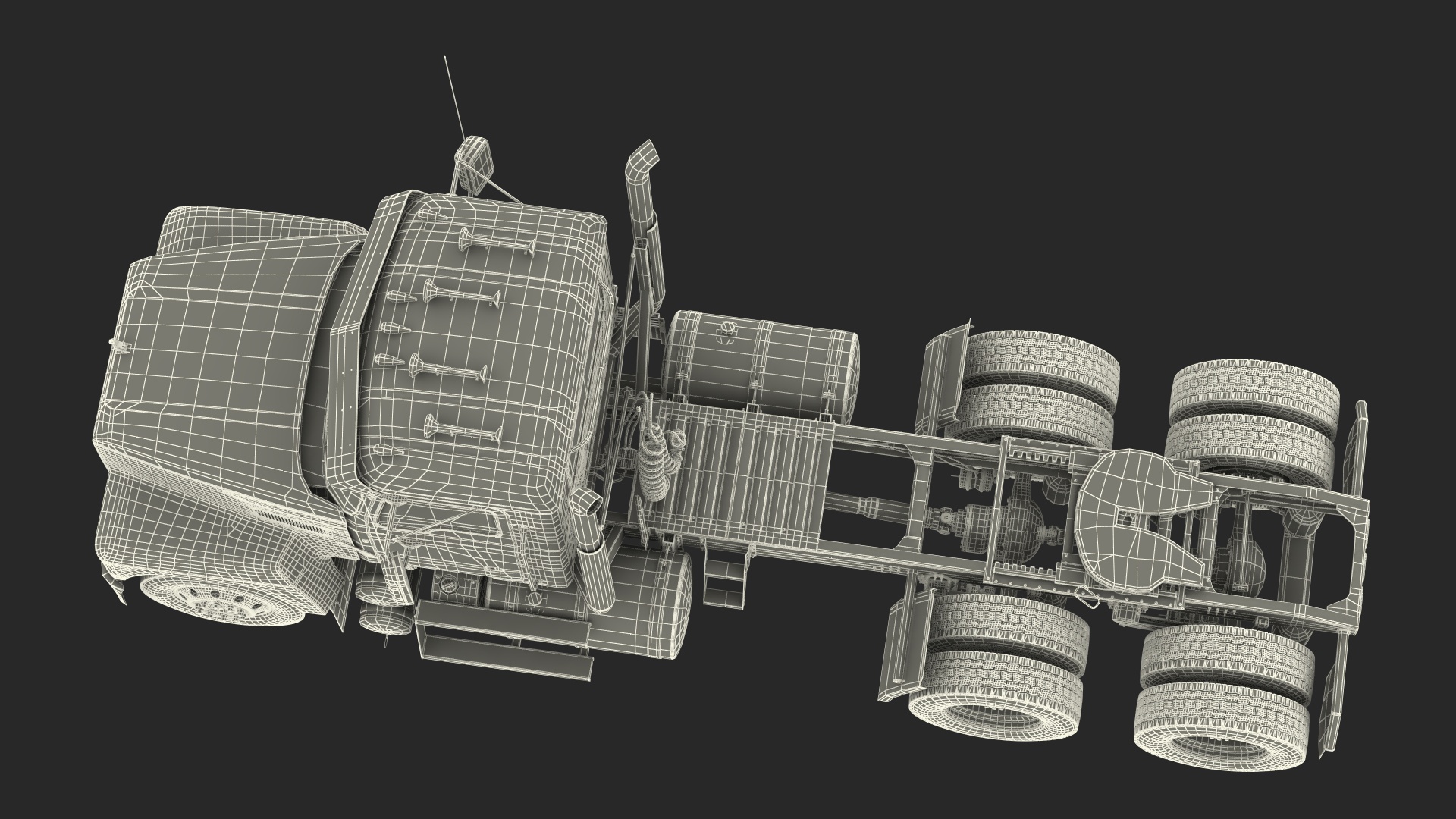 Mack Cargo Truck White 3D