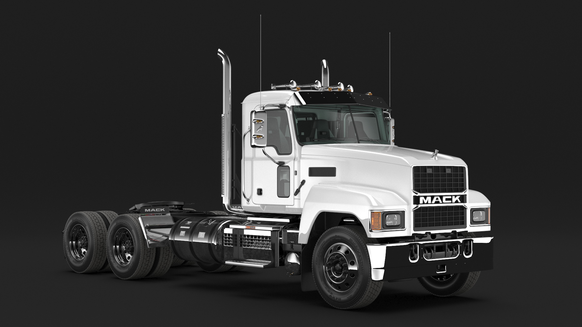 Mack Cargo Truck White 3D