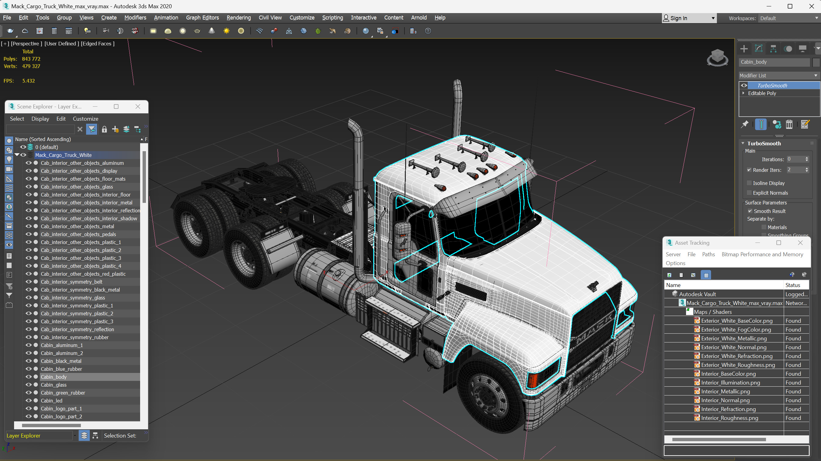 Mack Cargo Truck White 3D
