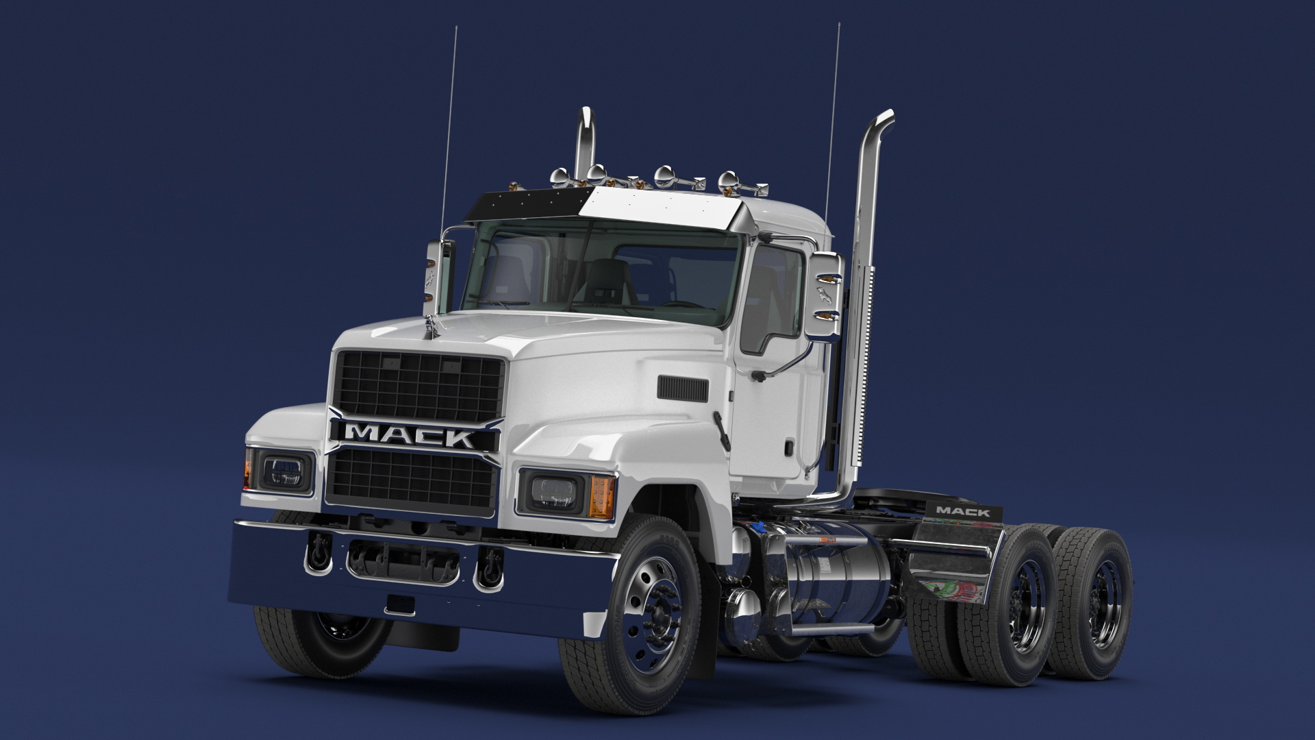 Mack Cargo Truck White 3D