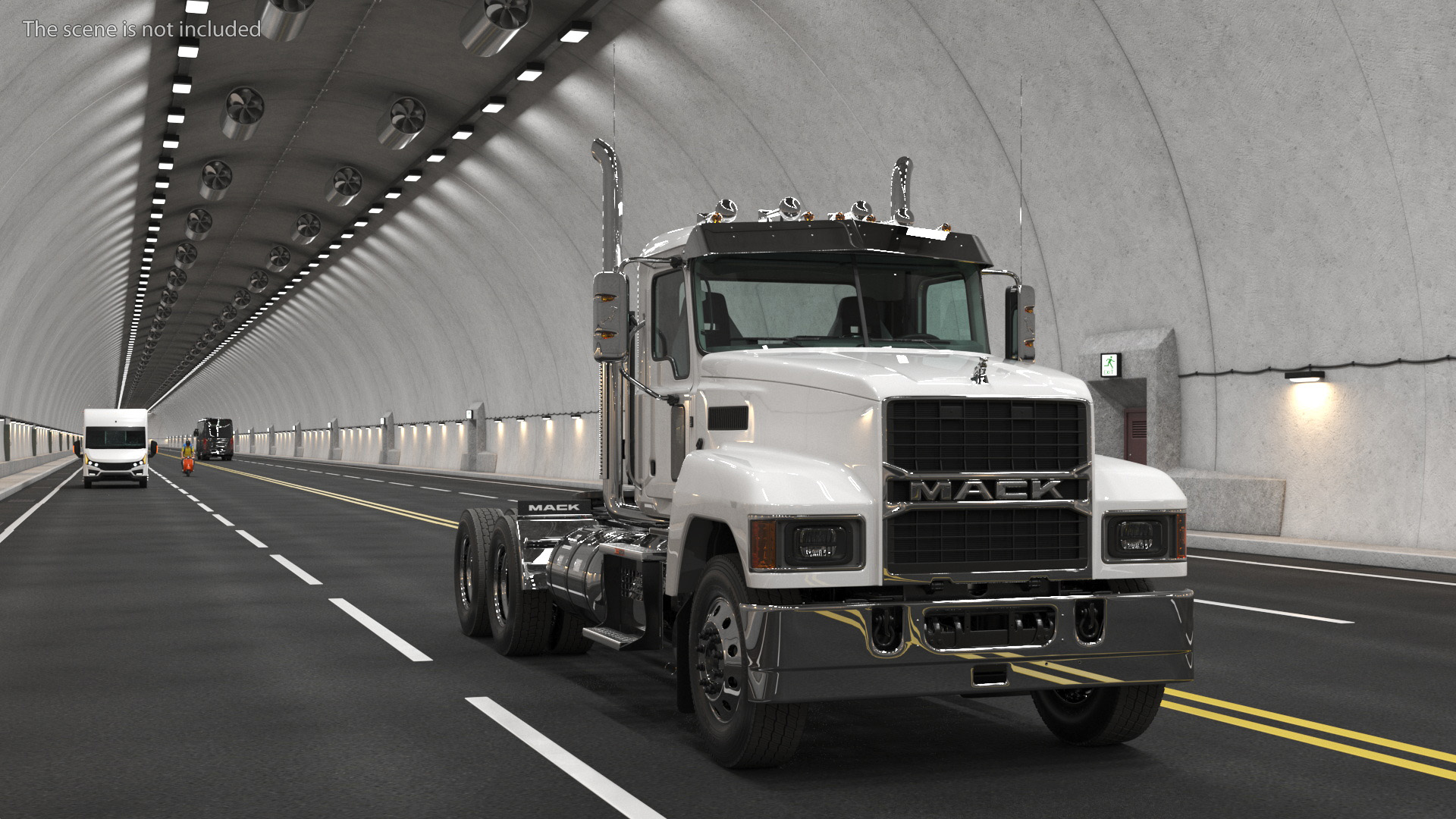 Mack Cargo Truck White 3D