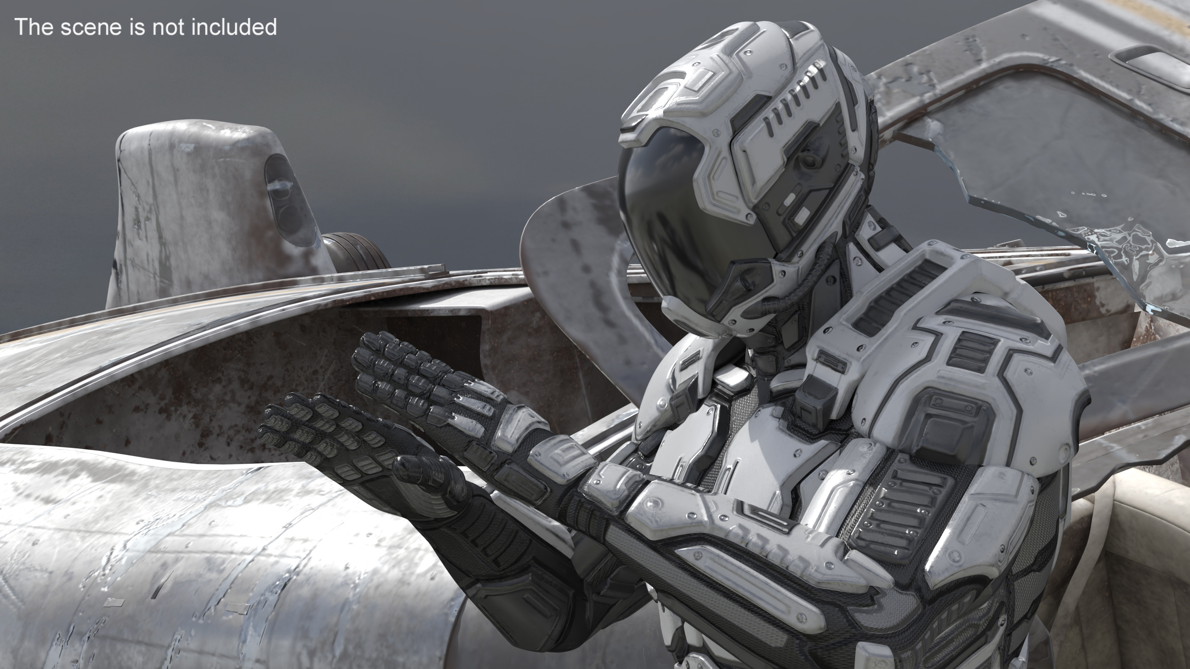 3D Futuristic Armored Soldier Character