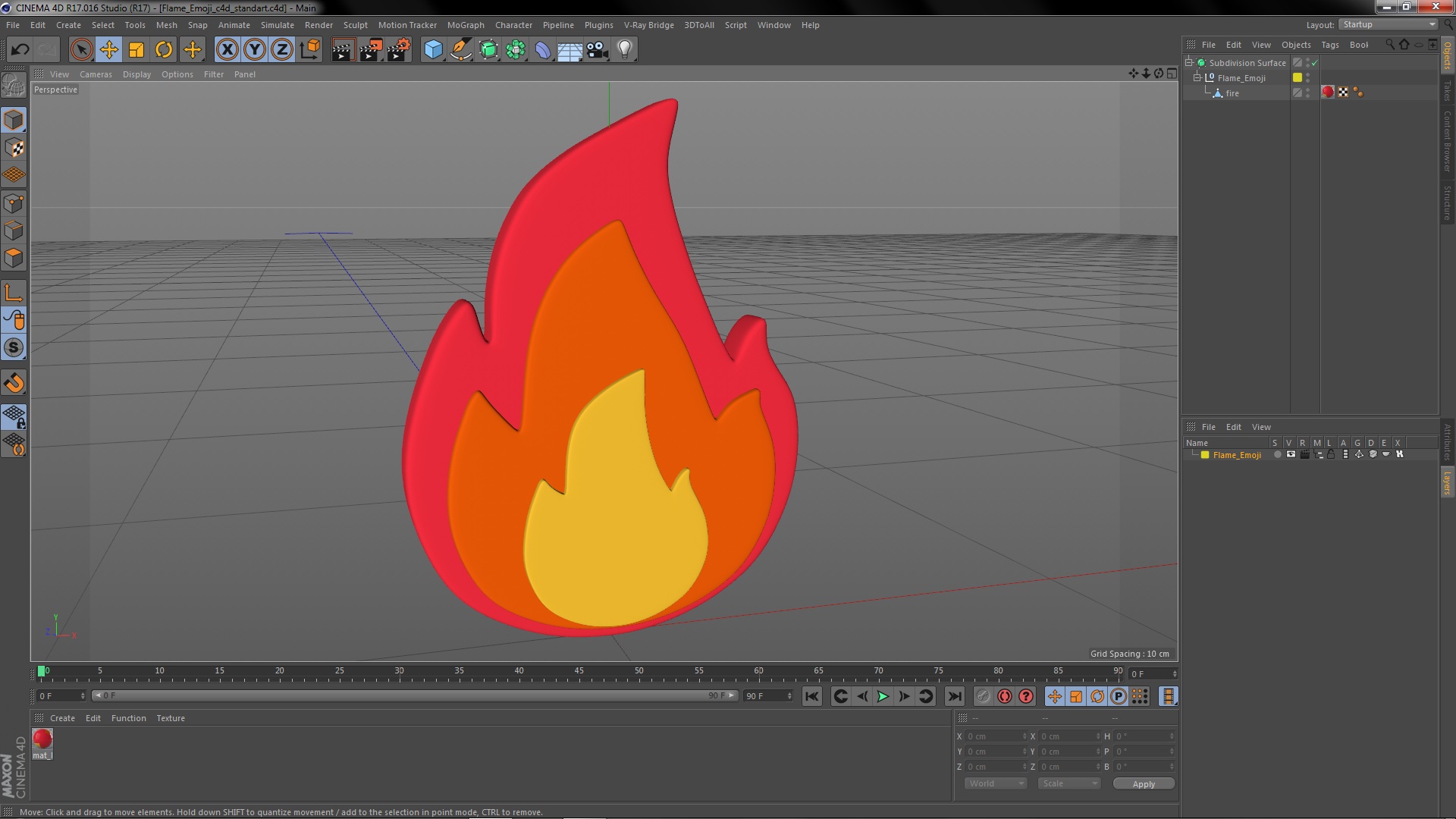 3D Flame Emoji