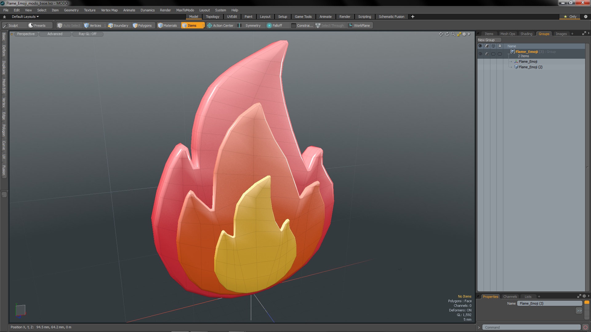 3D Flame Emoji