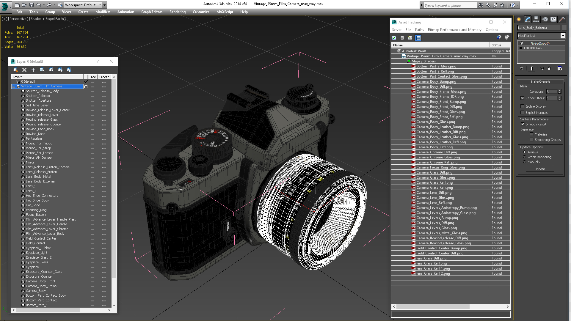 Vintage 35mm Film Camera 3D model