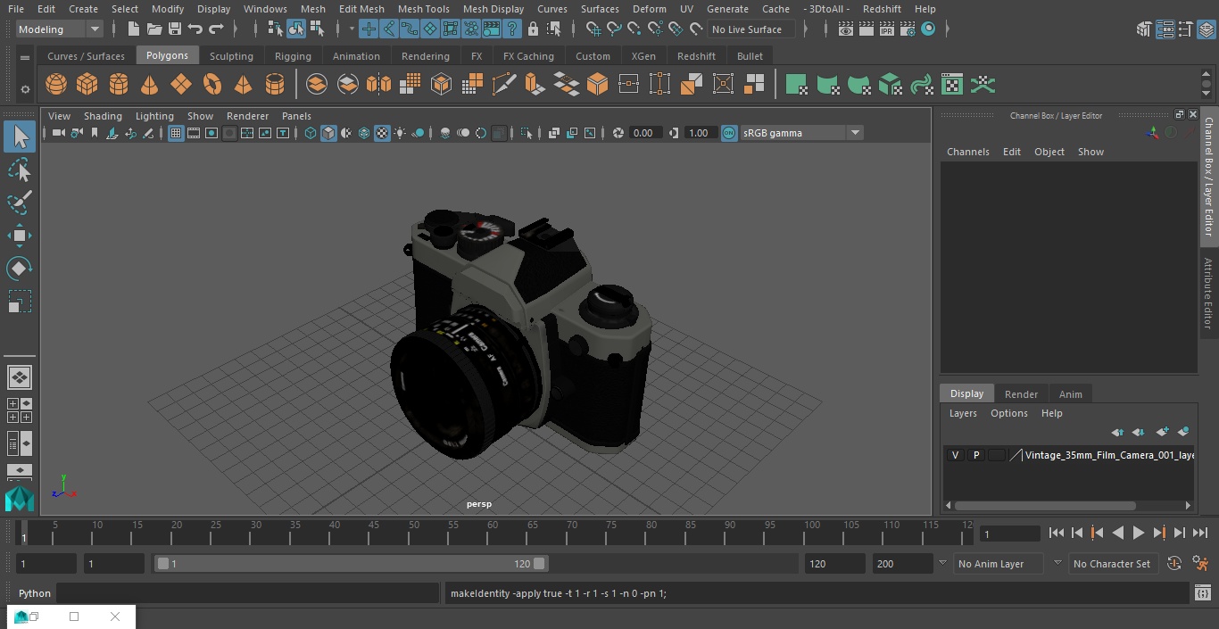 Vintage 35mm Film Camera 3D model