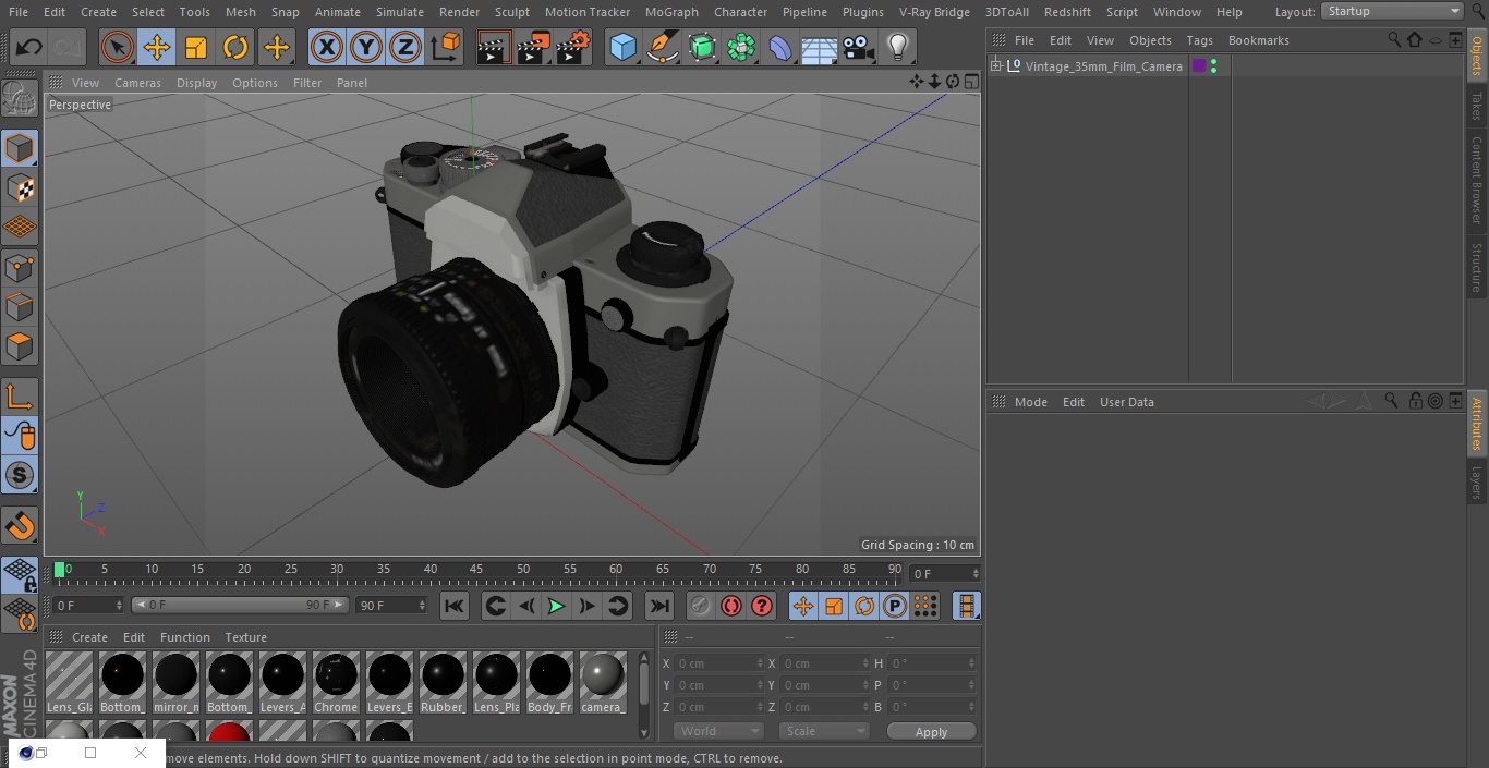 Vintage 35mm Film Camera 3D model