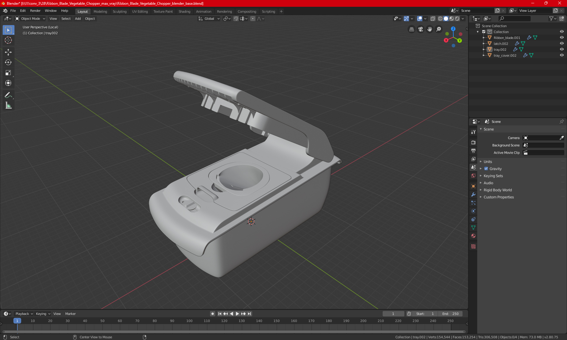 3D model Ribbon Blade Vegetable Chopper
