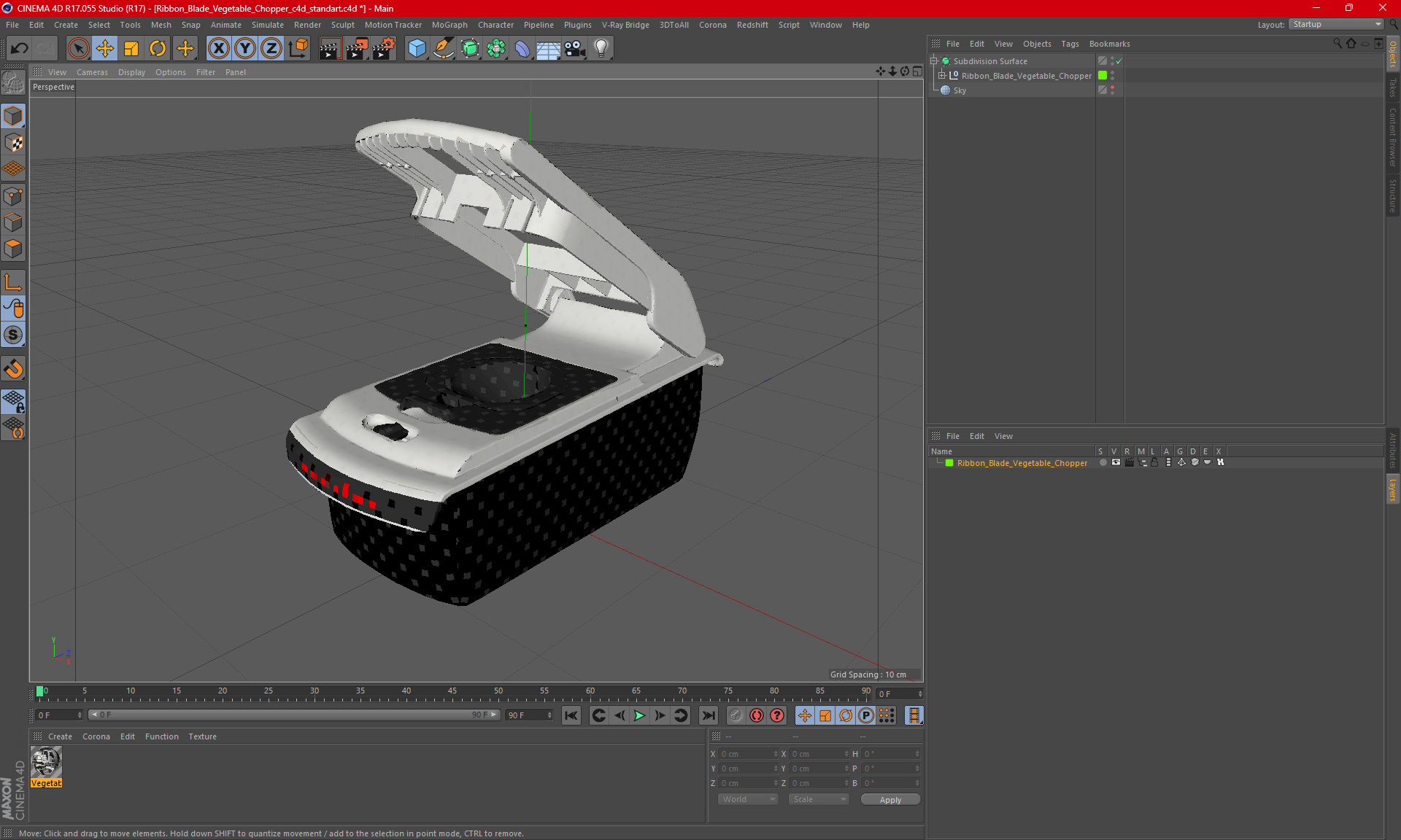 3D model Ribbon Blade Vegetable Chopper