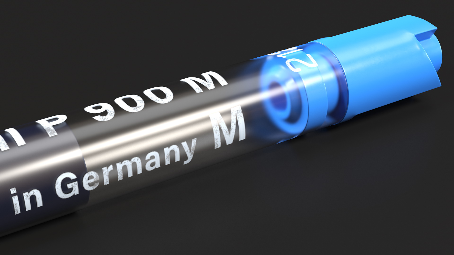 3D Blue Schmidt P900 Ballpoint Pen Refill model