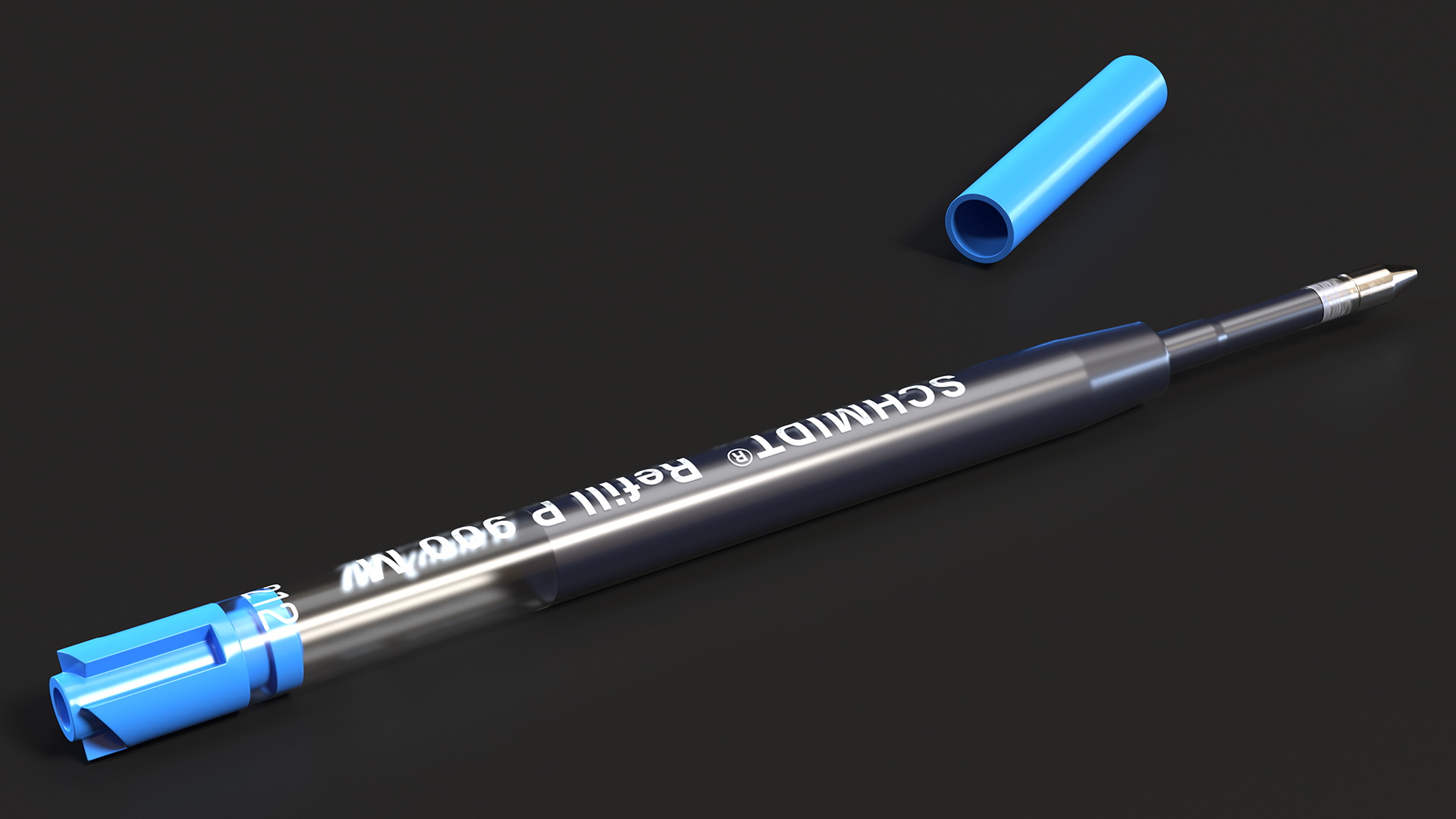 3D Blue Schmidt P900 Ballpoint Pen Refill model