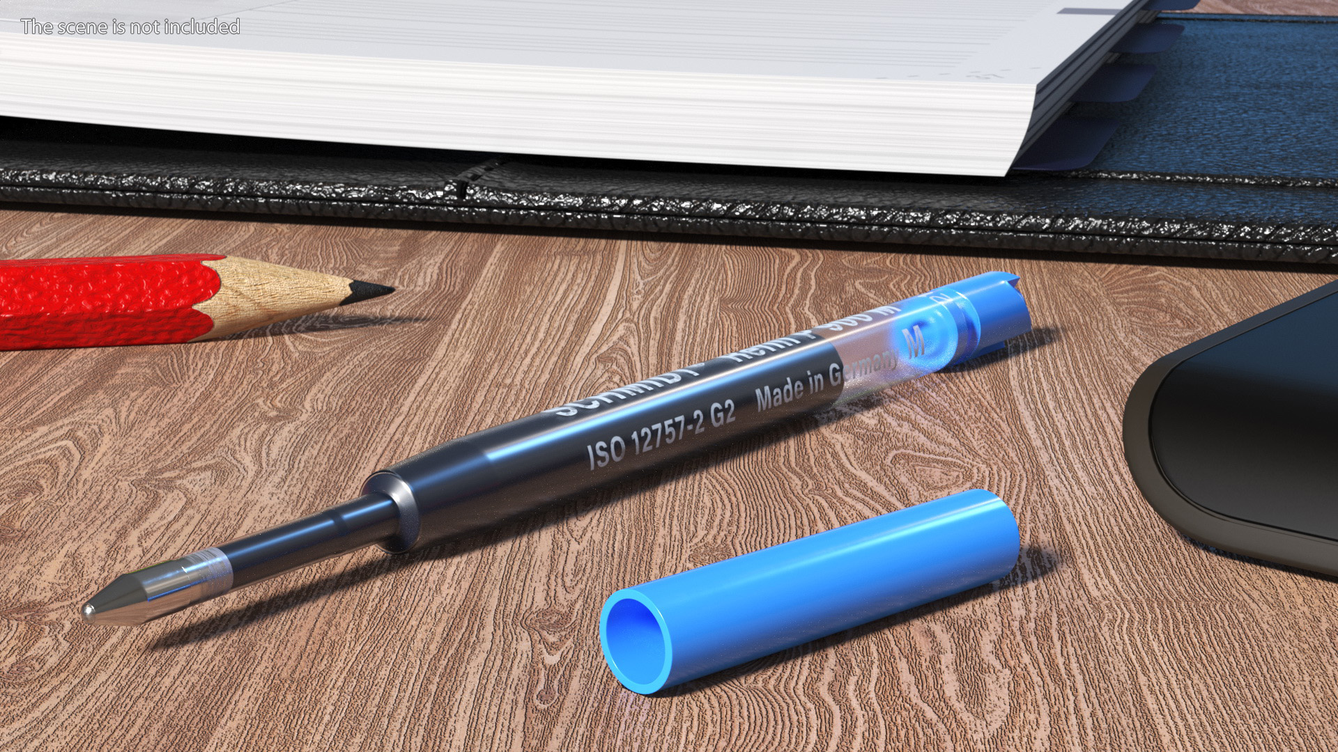 3D Blue Schmidt P900 Ballpoint Pen Refill model