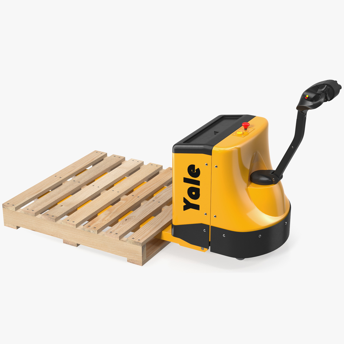 Self Propelled Electric Pallet Jack and Pallet Rigged for Cinema 4D 3D