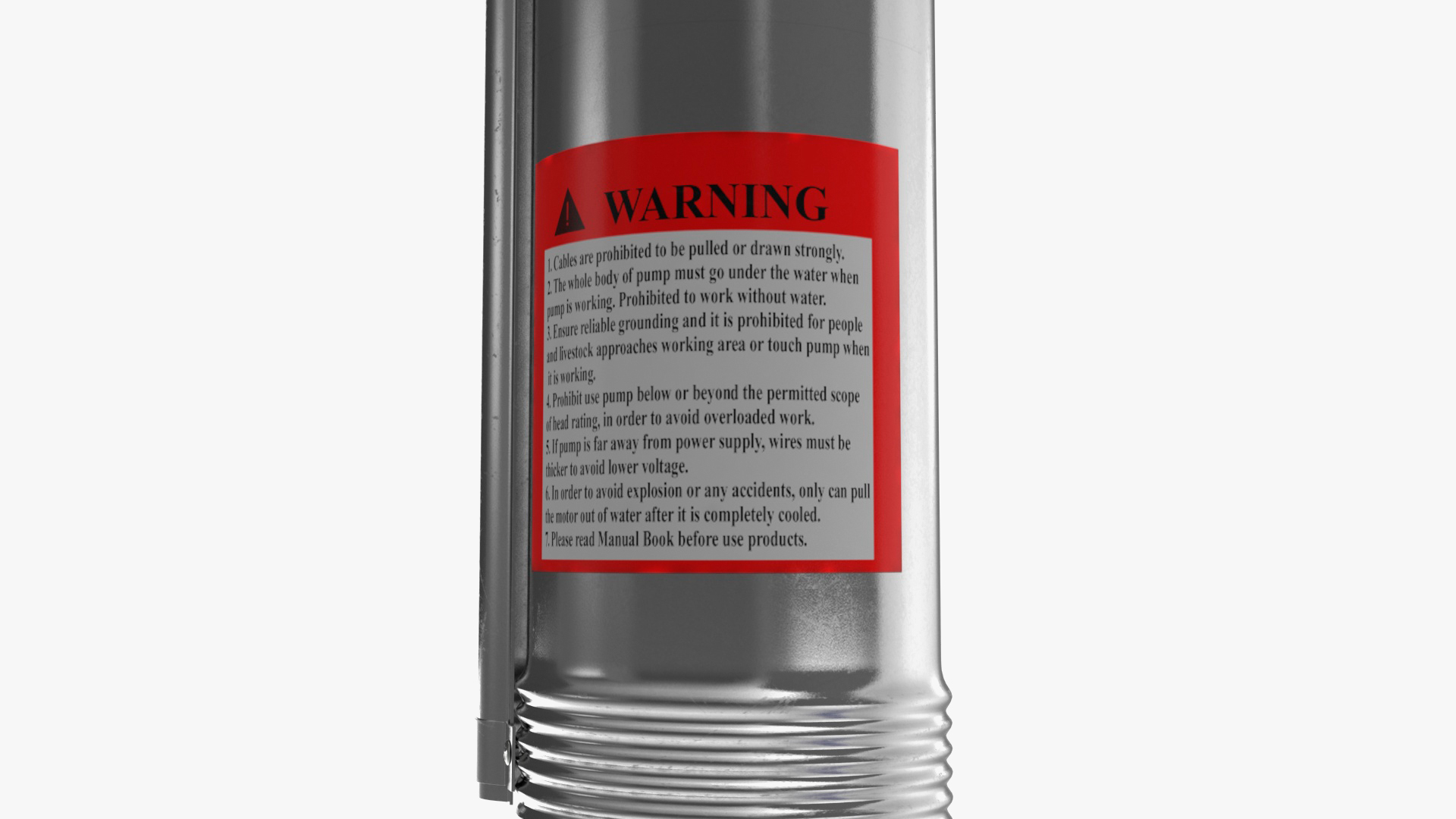 Stainless Steel Submersible Electric Water Pump 3D