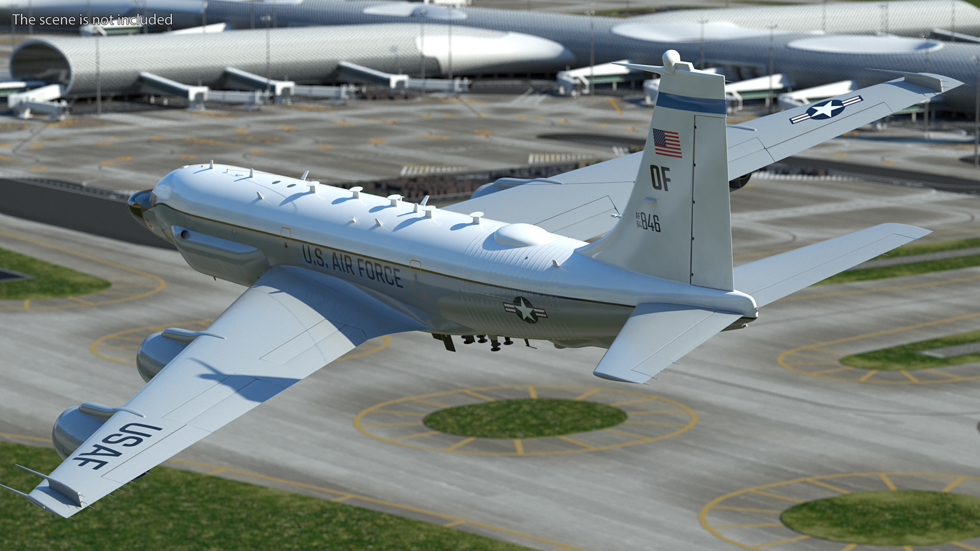 3D Boeing RC-135W Rivet Joint Flight model