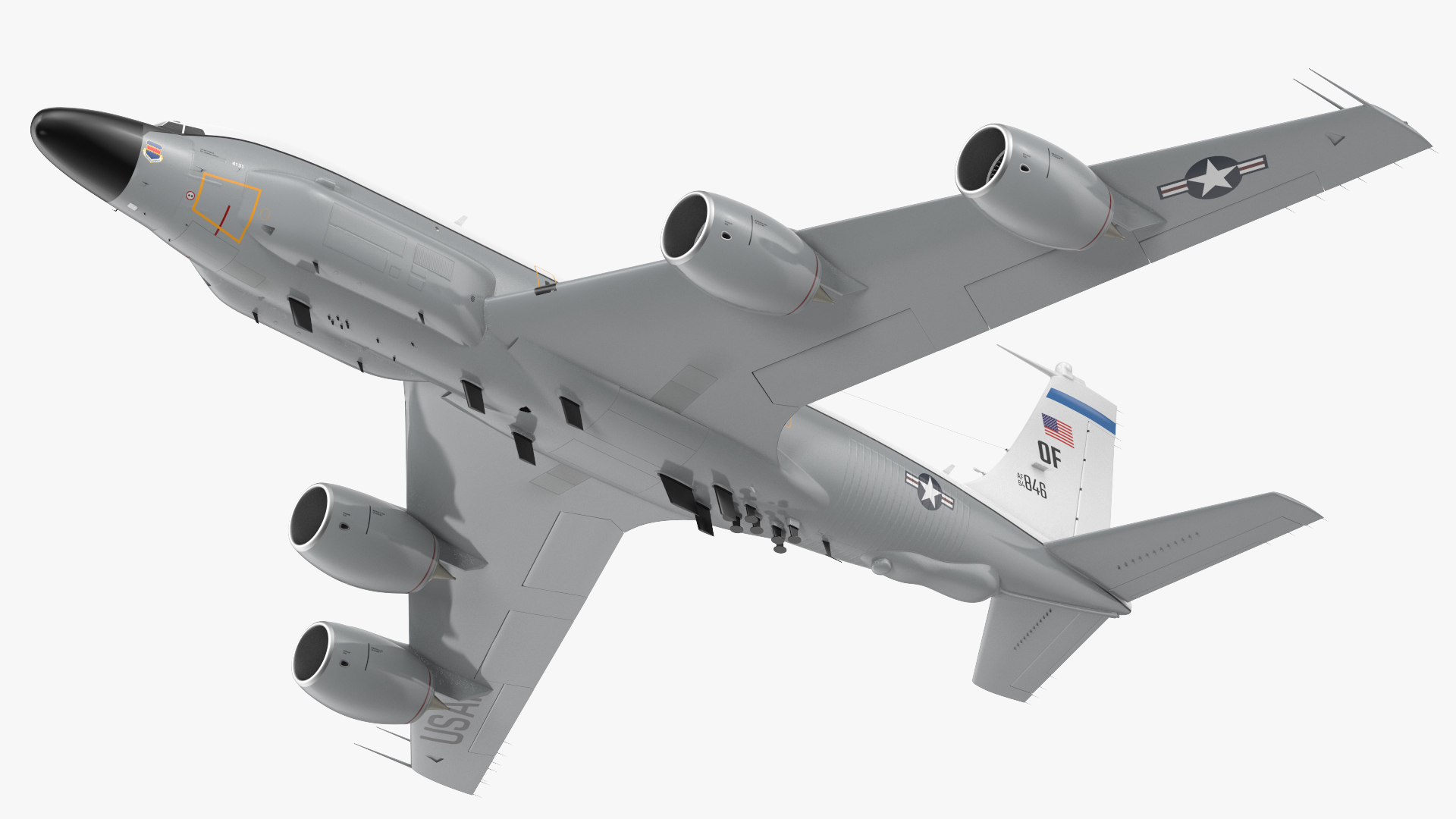 3D Boeing RC-135W Rivet Joint Flight model