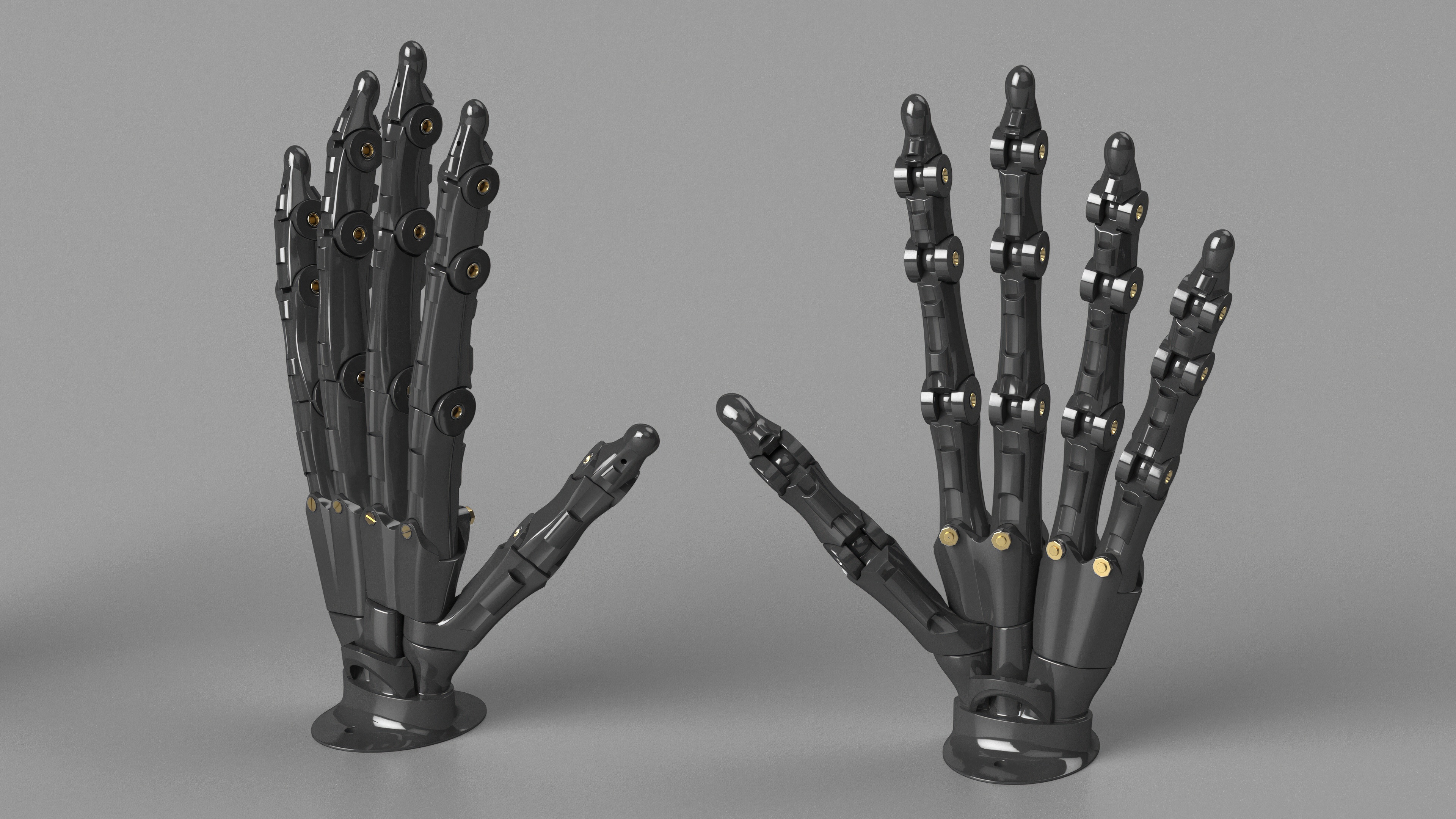 3D Robotic Hand Black model