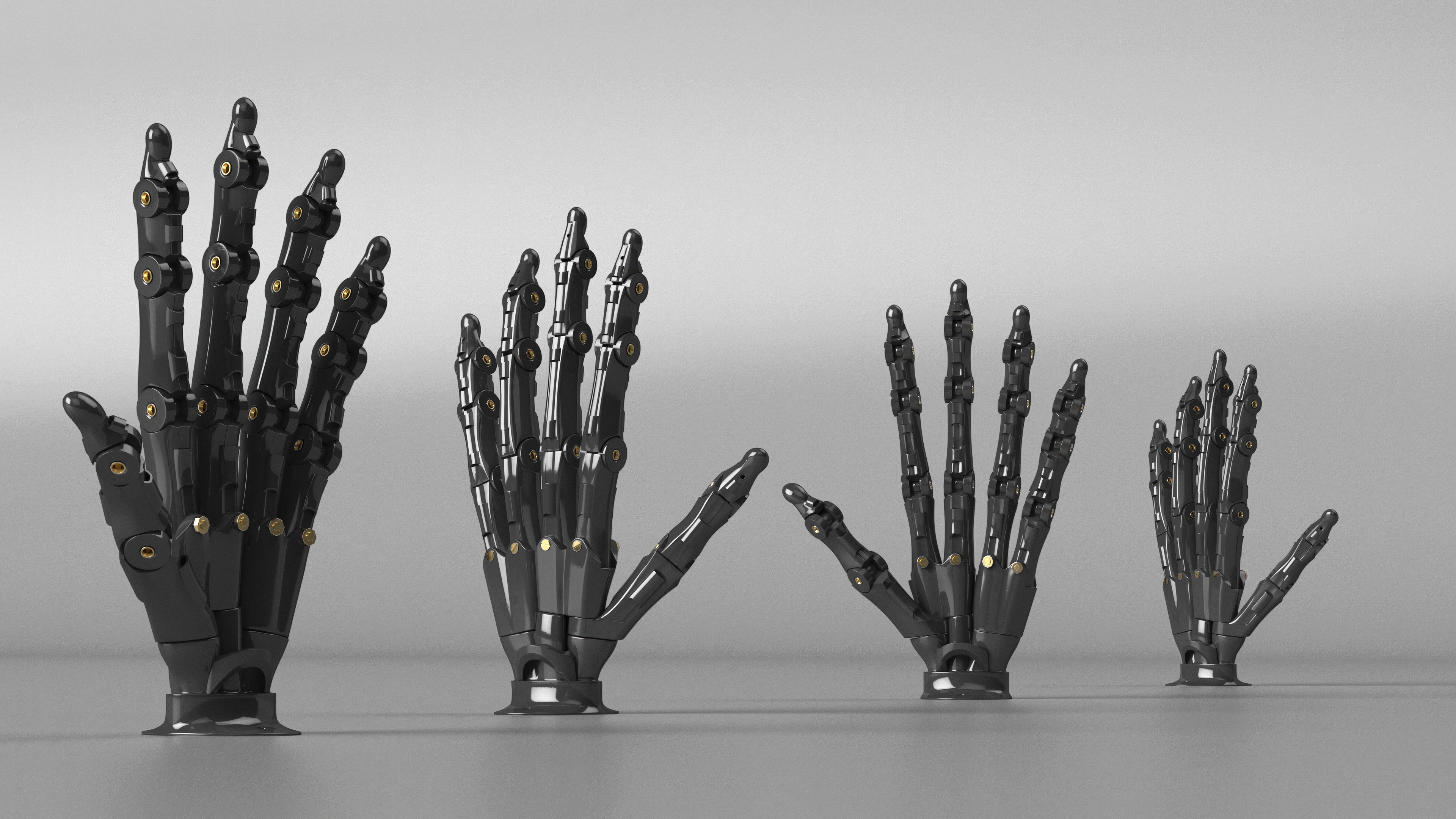 3D Robotic Hand Black model