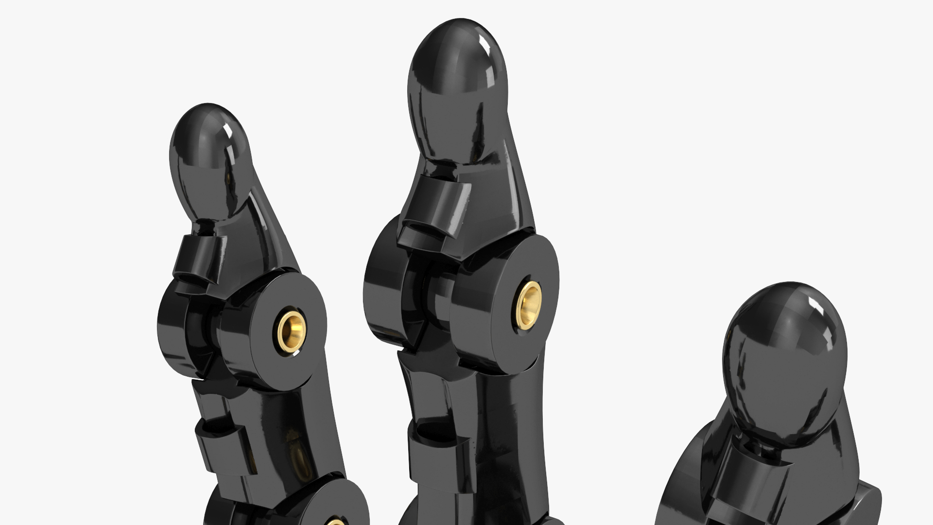 3D Robotic Hand Black model