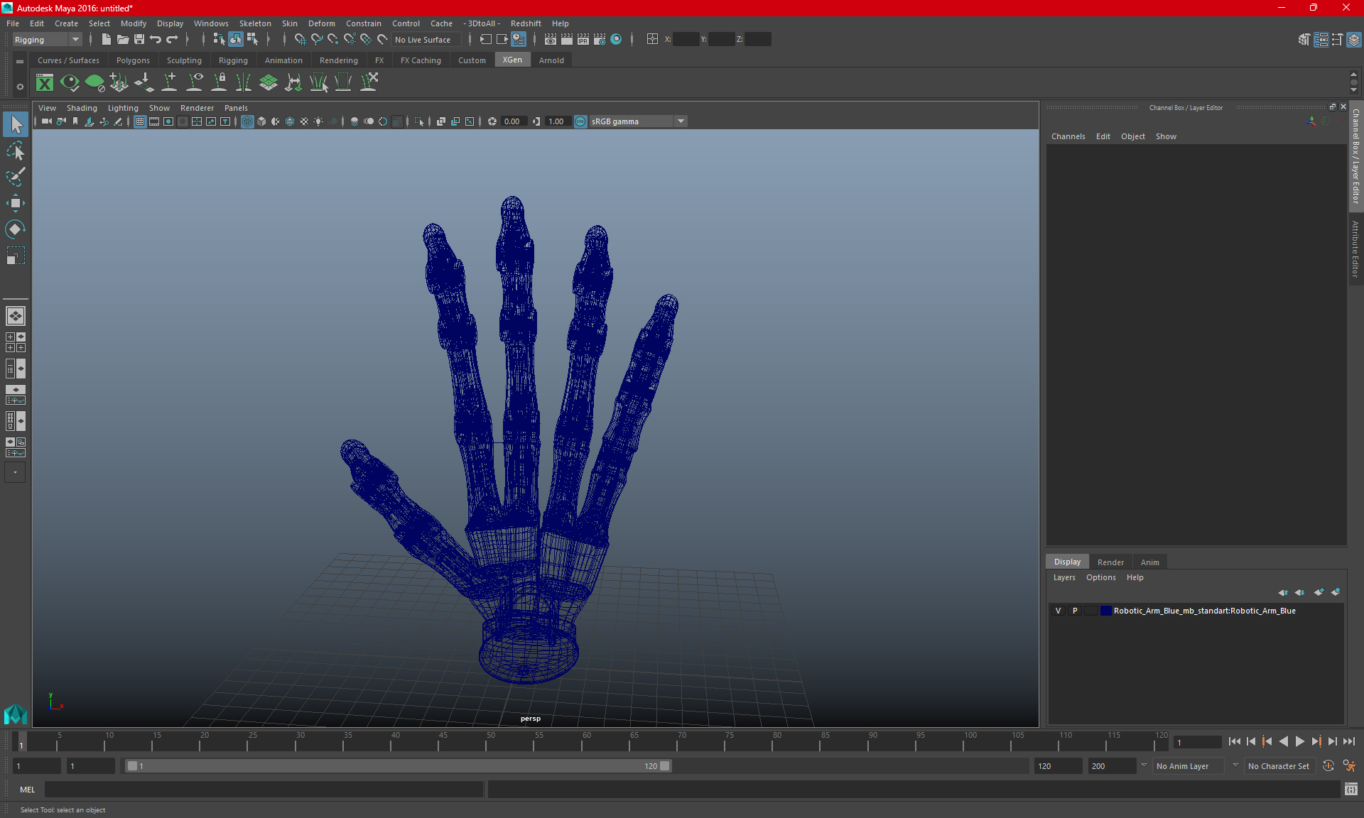 3D Robotic Hand Black model