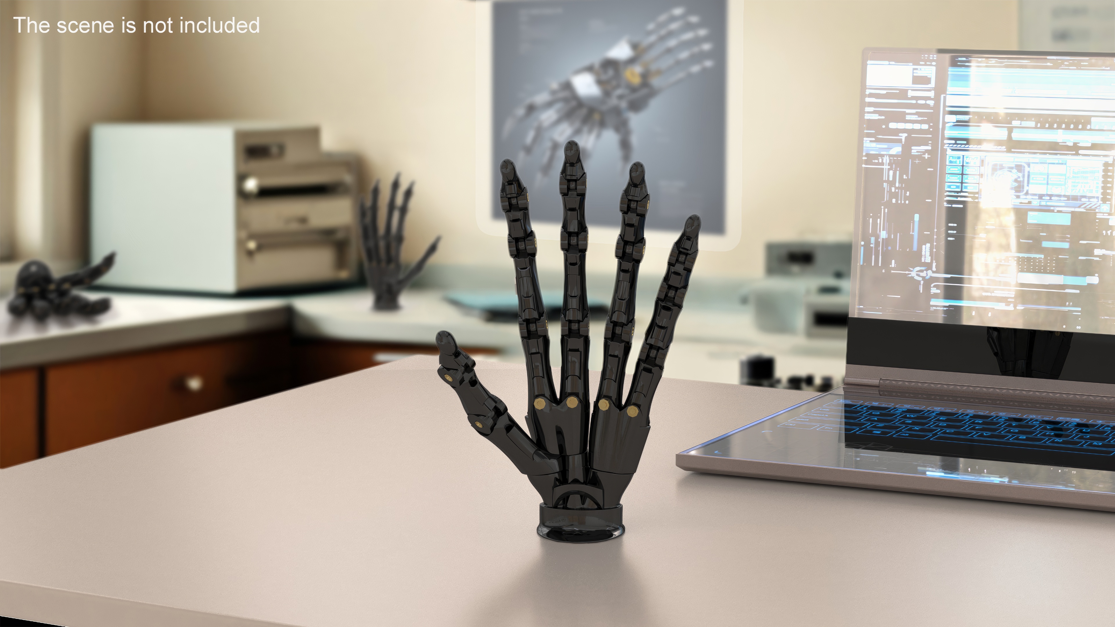 3D Robotic Hand Black model