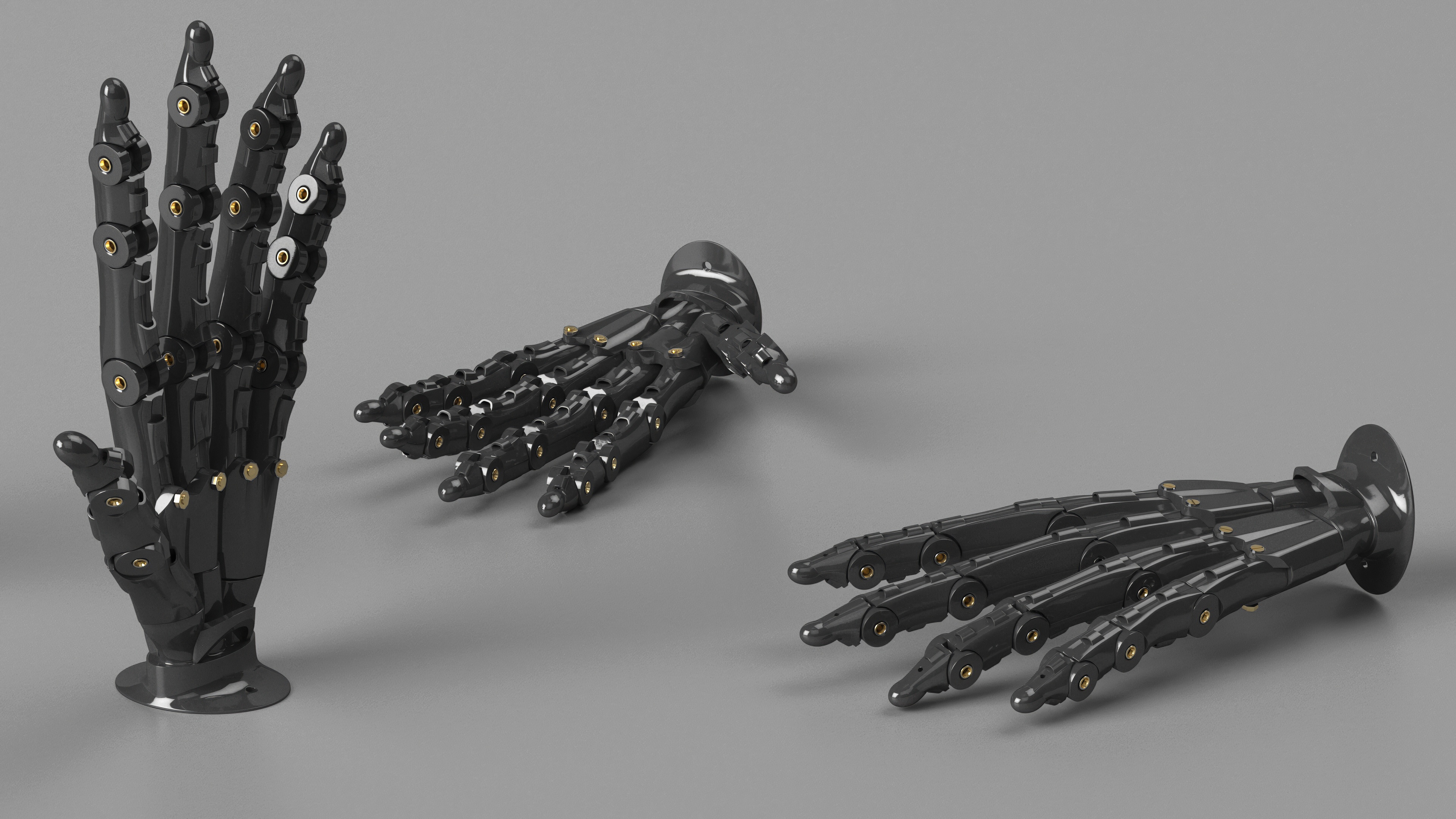 3D Robotic Hand Black model