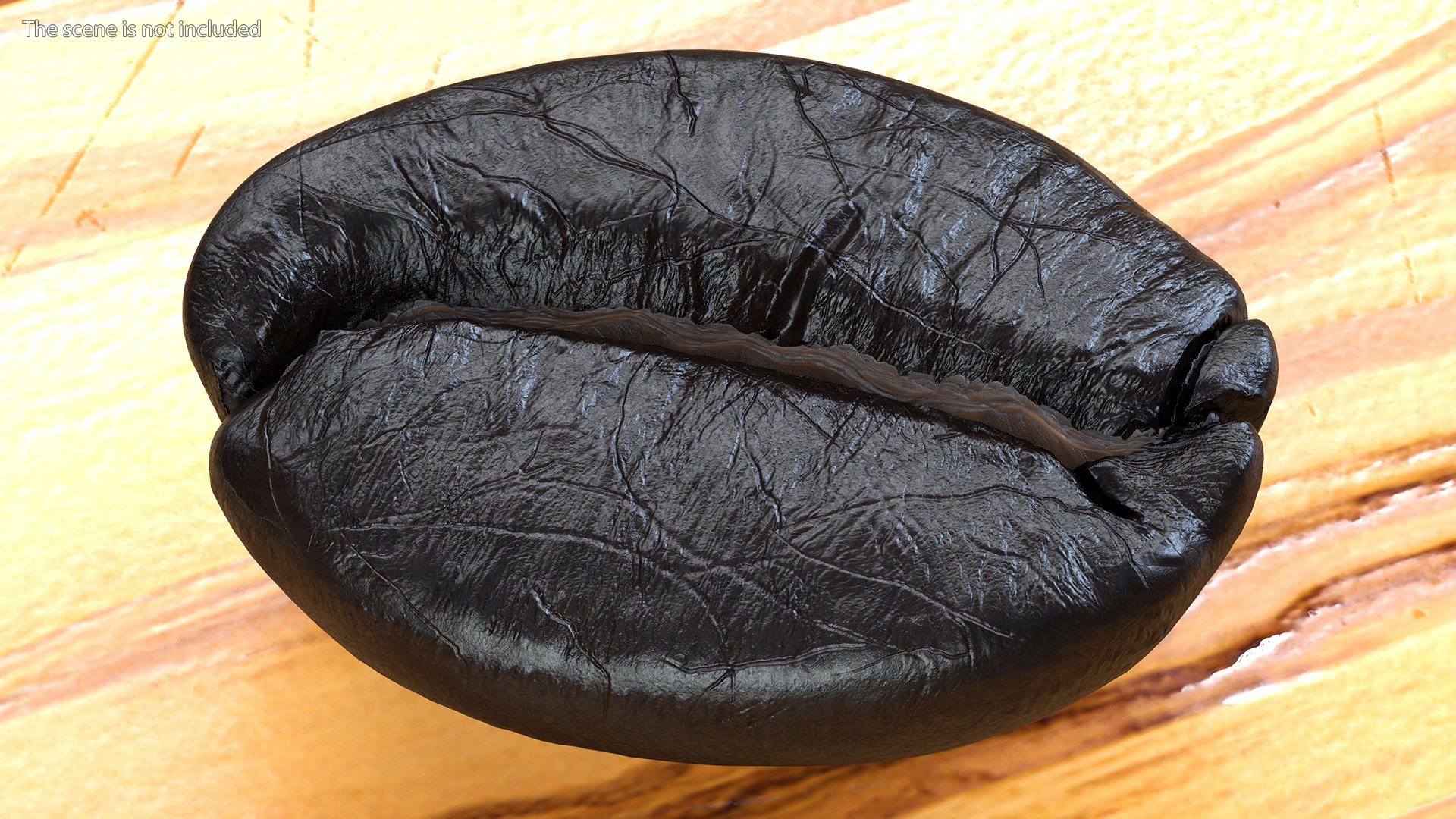 Dark Roast Coffee Bean 3D