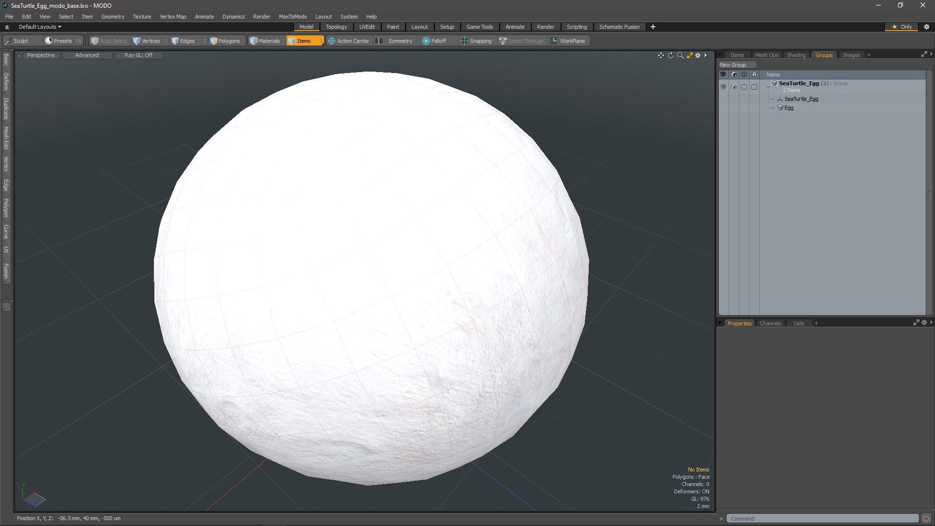 3D SeaTurtle Egg model