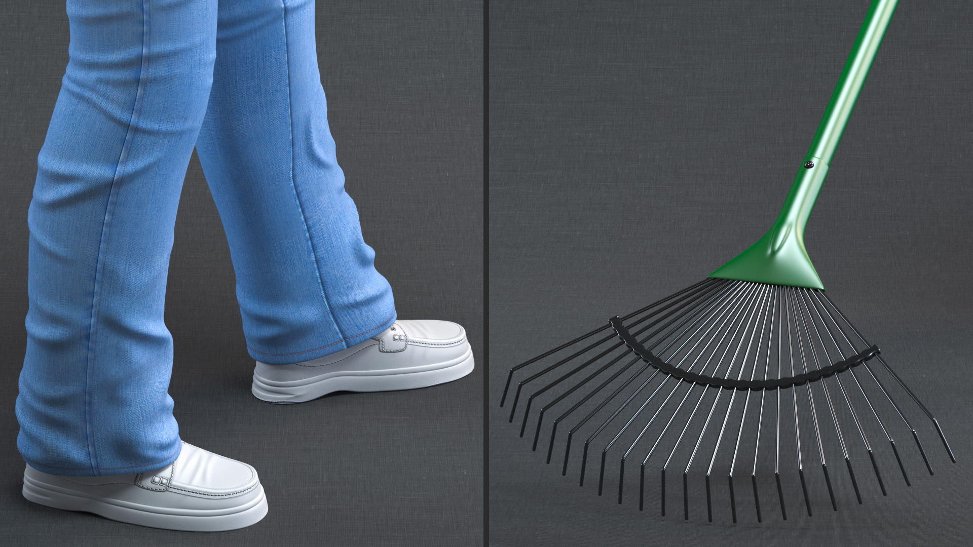 3D Elderly Man Homewear Working Pose model