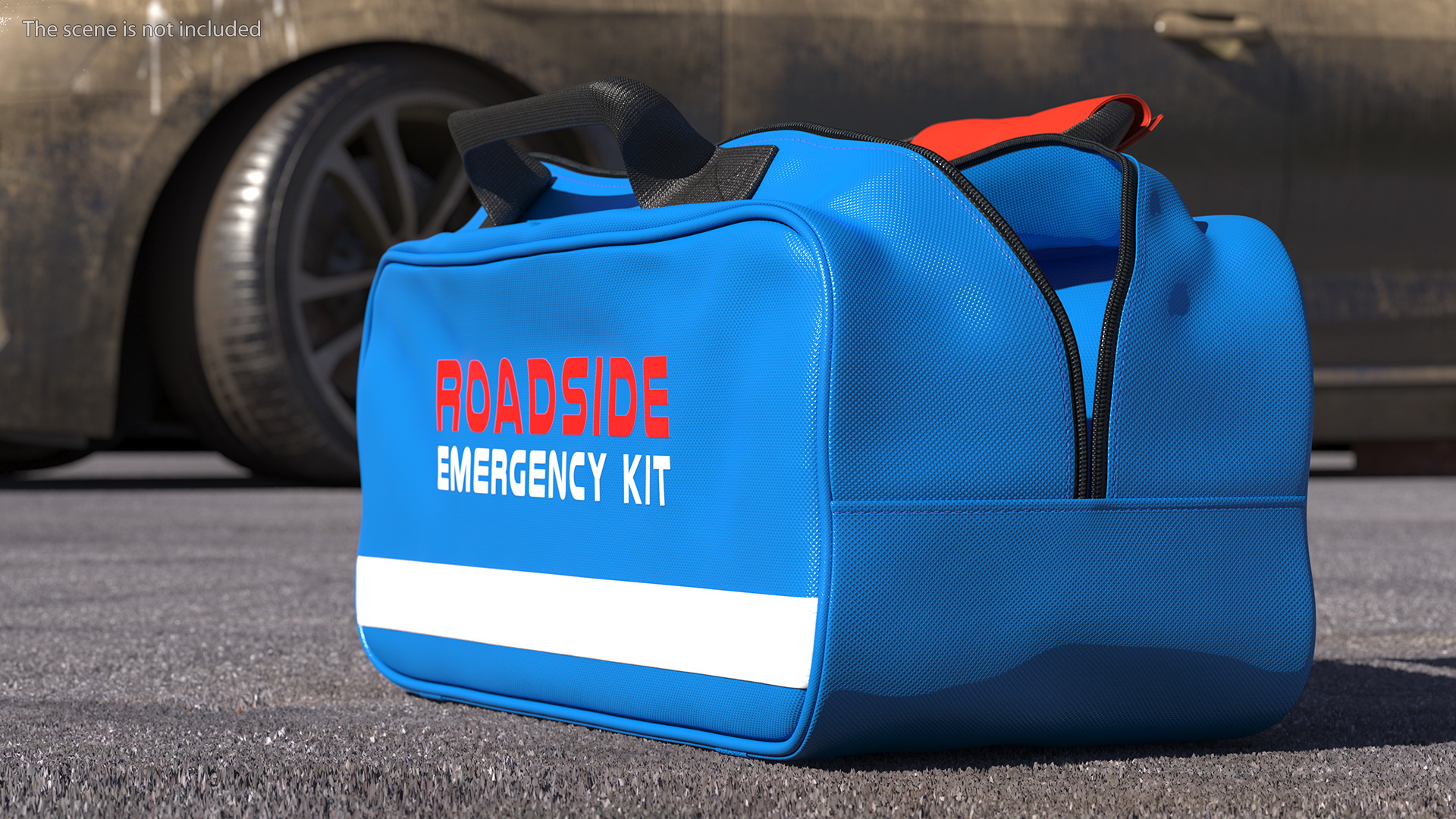 Roadside Emergency Assistance Kit Bag Open 3D