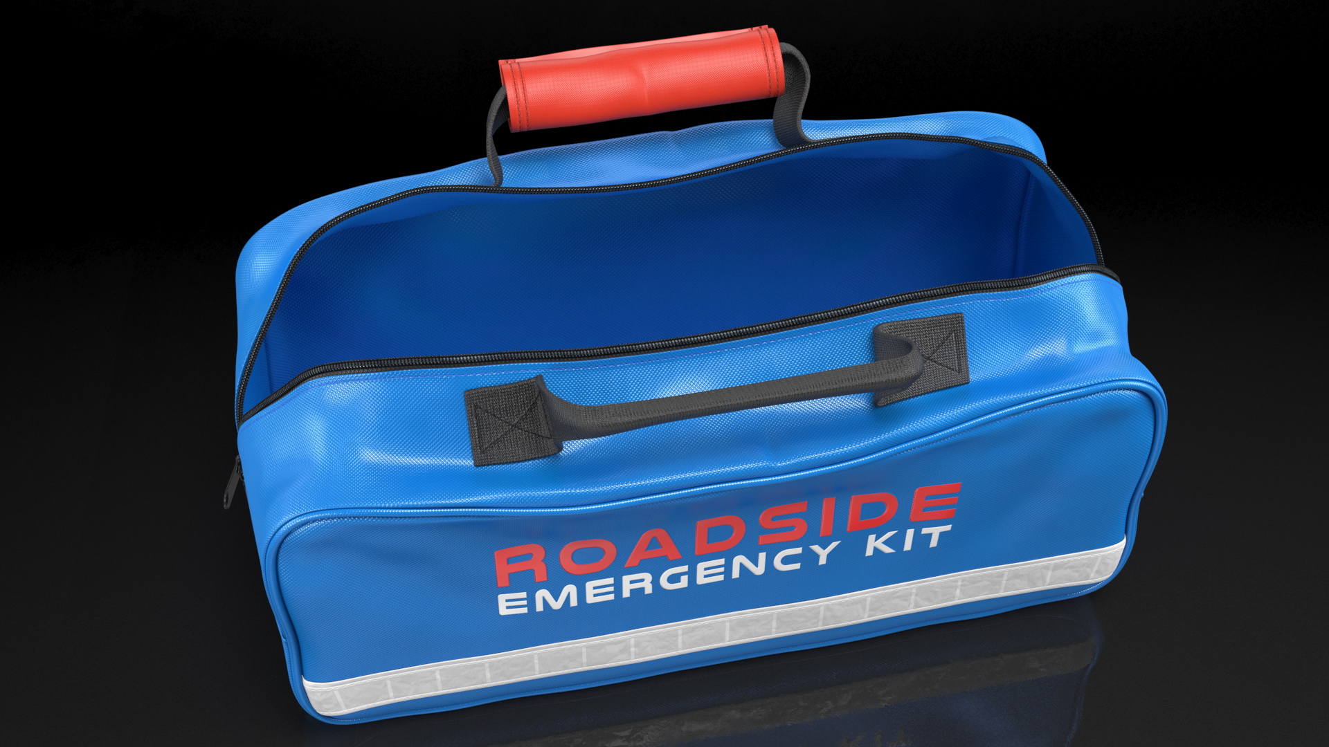 Roadside Emergency Assistance Kit Bag Open 3D