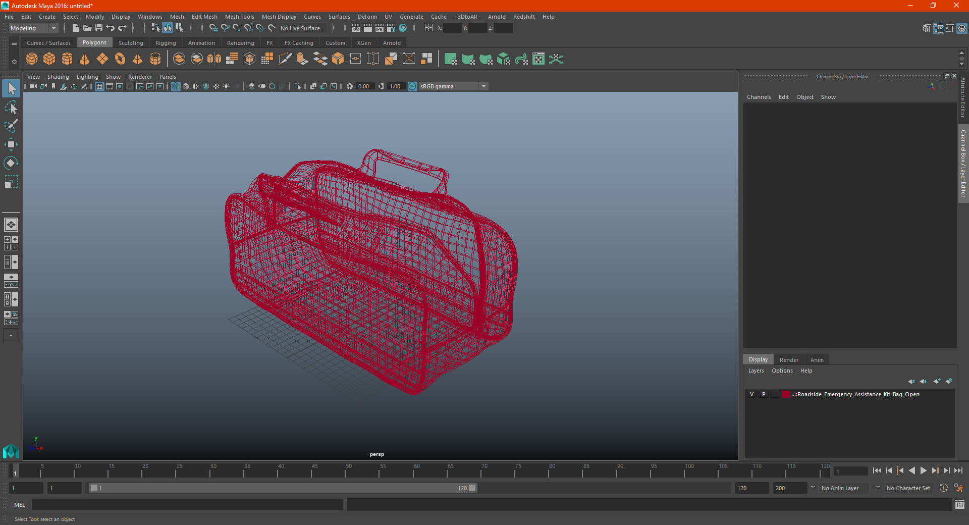 Roadside Emergency Assistance Kit Bag Open 3D