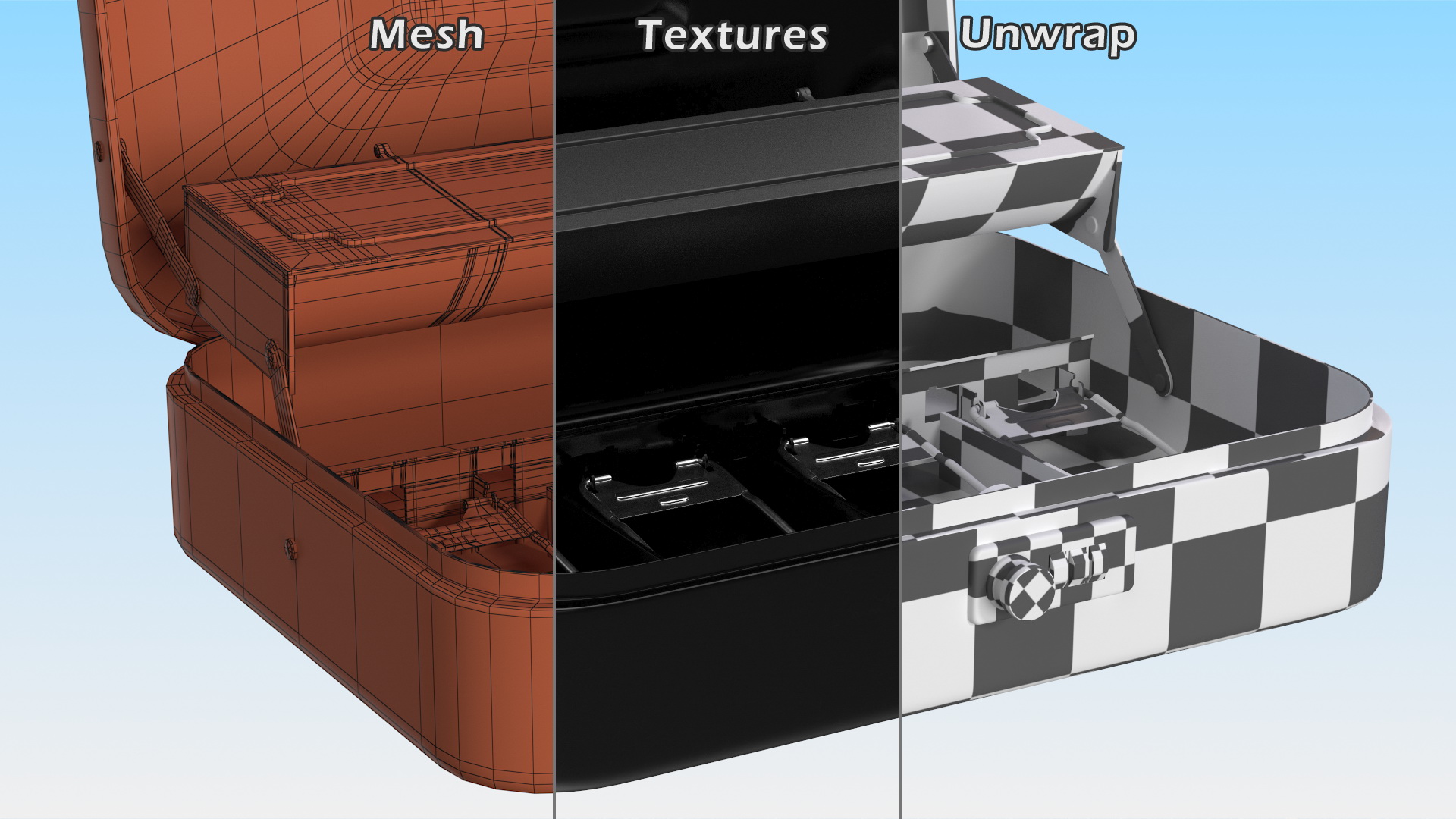 3D Cash Box Black Rigged