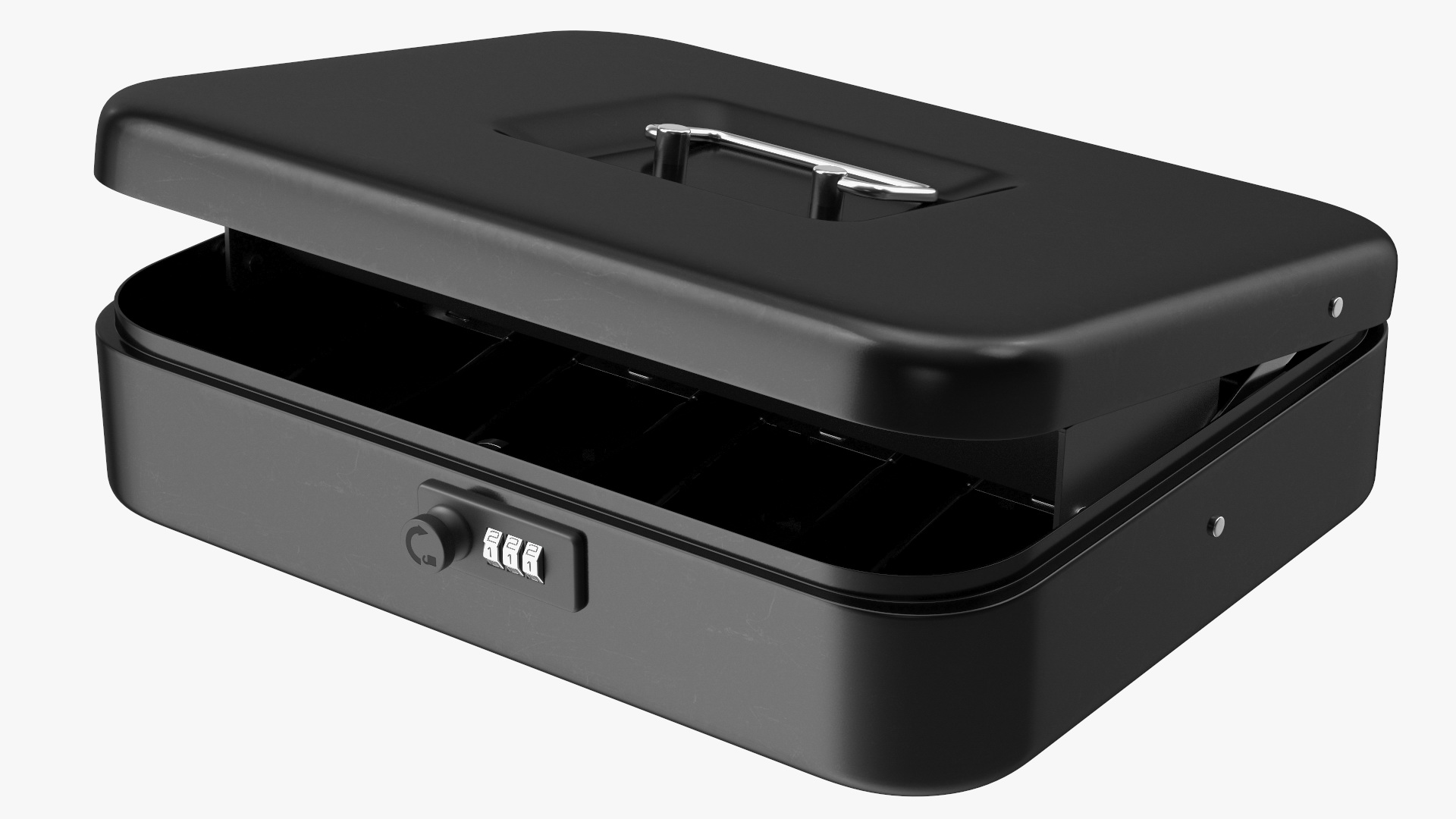 3D Cash Box Black Rigged