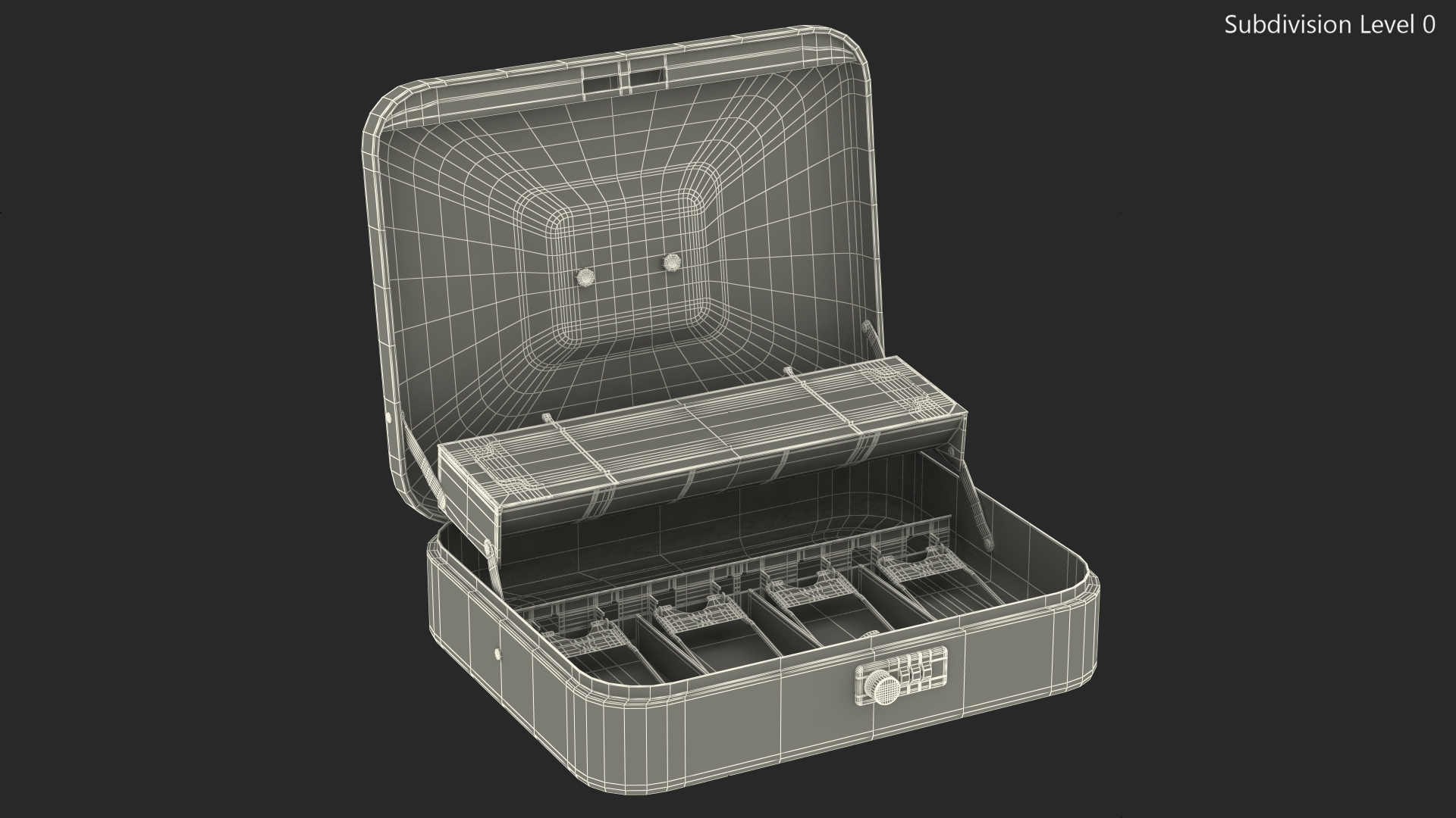 3D Cash Box Black Rigged