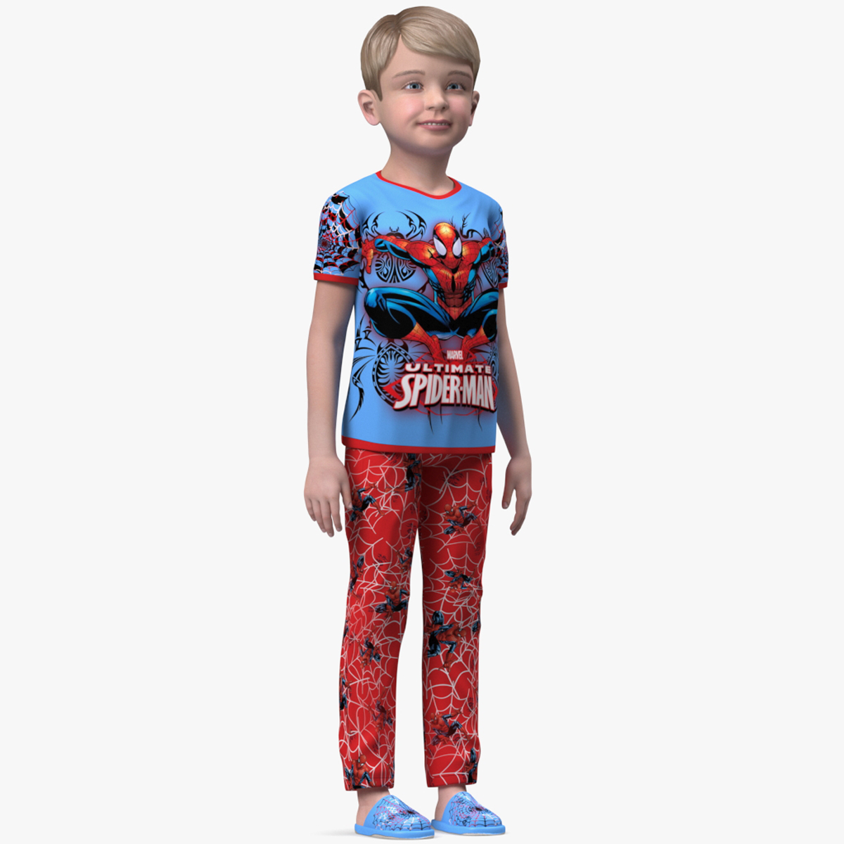 3D Child Boy Home Style Rigged for Cinema 4D