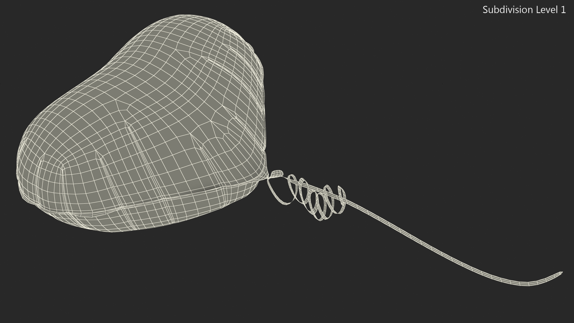 Red Heart Shaped Foil Balloon 3D model