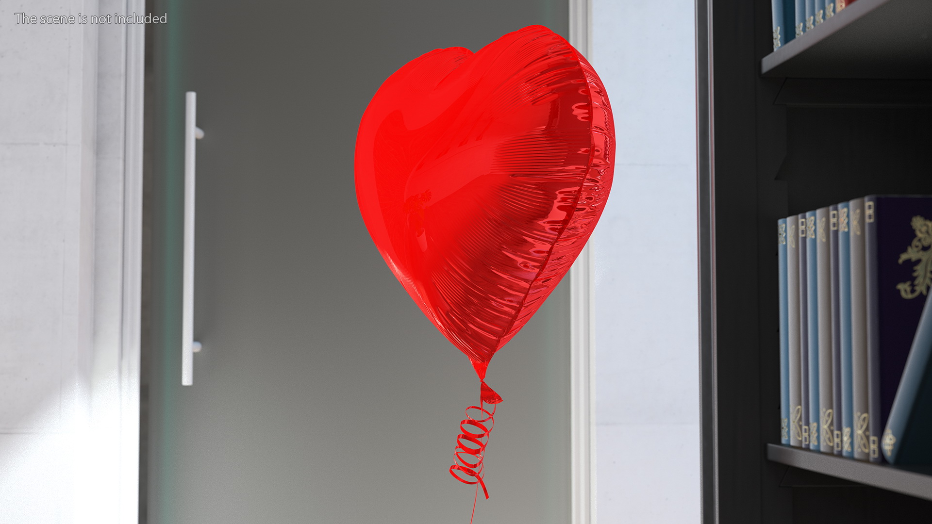 Red Heart Shaped Foil Balloon 3D model