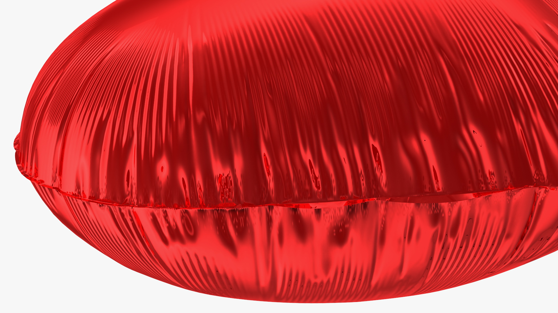 Red Heart Shaped Foil Balloon 3D model