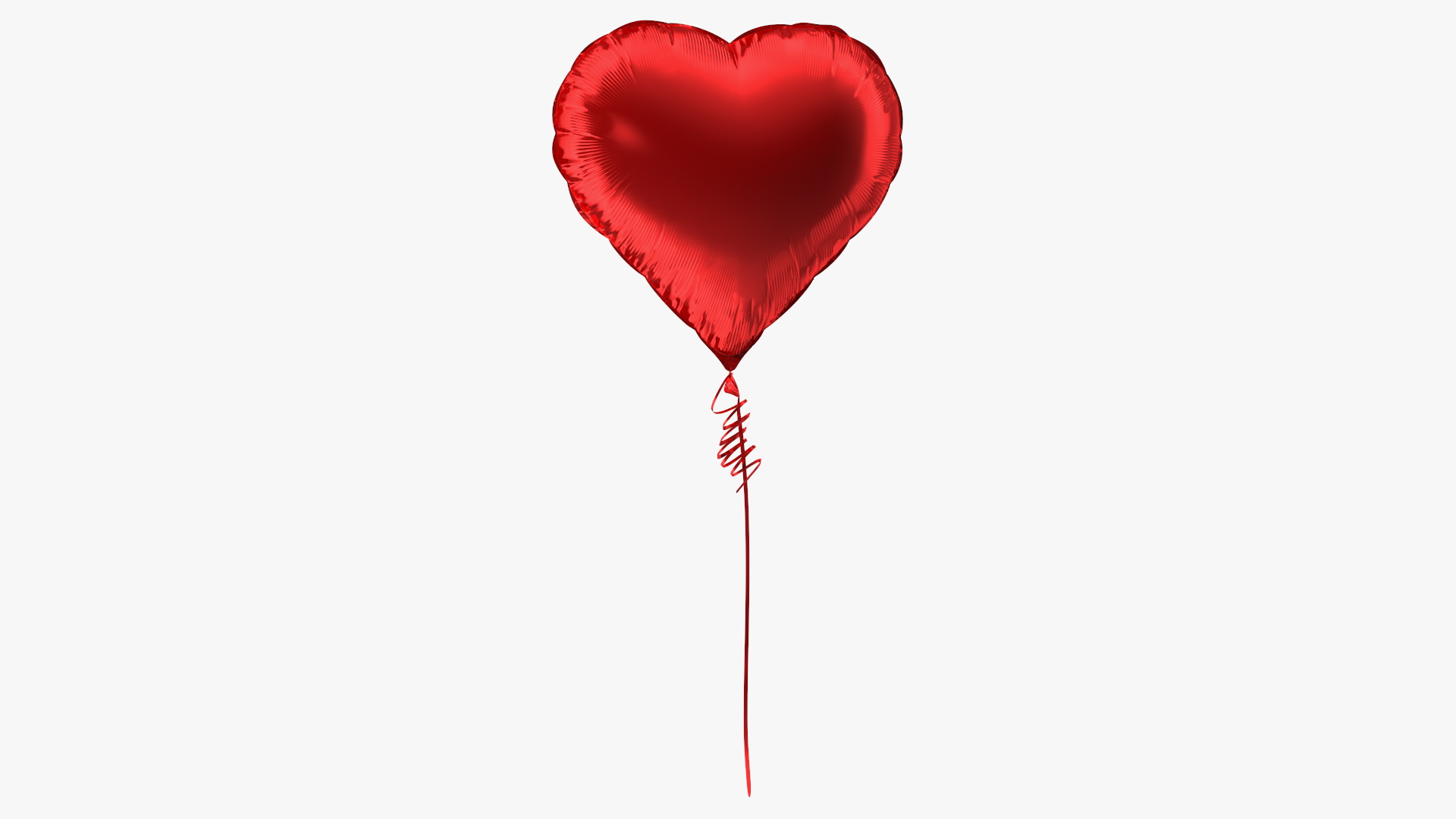 Red Heart Shaped Foil Balloon 3D model