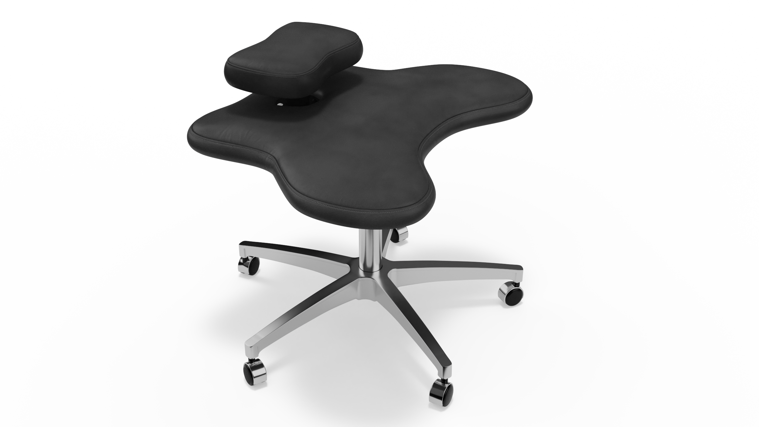 Cross Legged Office Chair with Wheels 3D