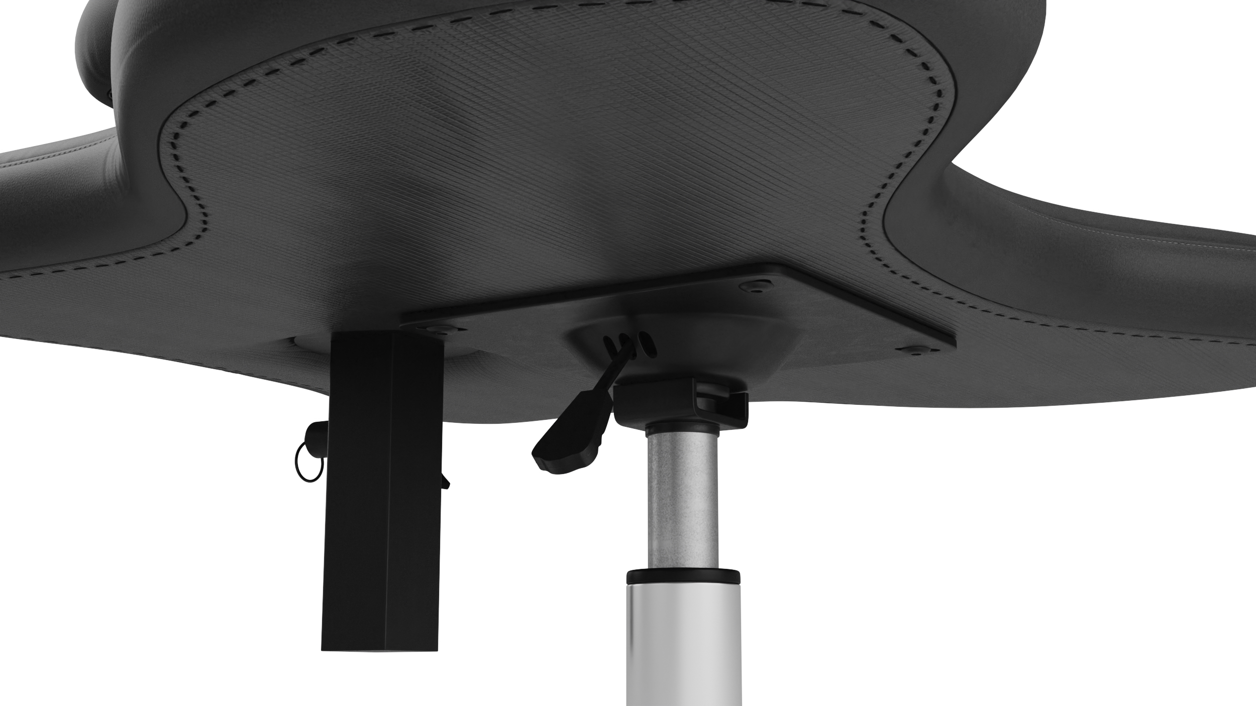 Cross Legged Office Chair with Wheels 3D