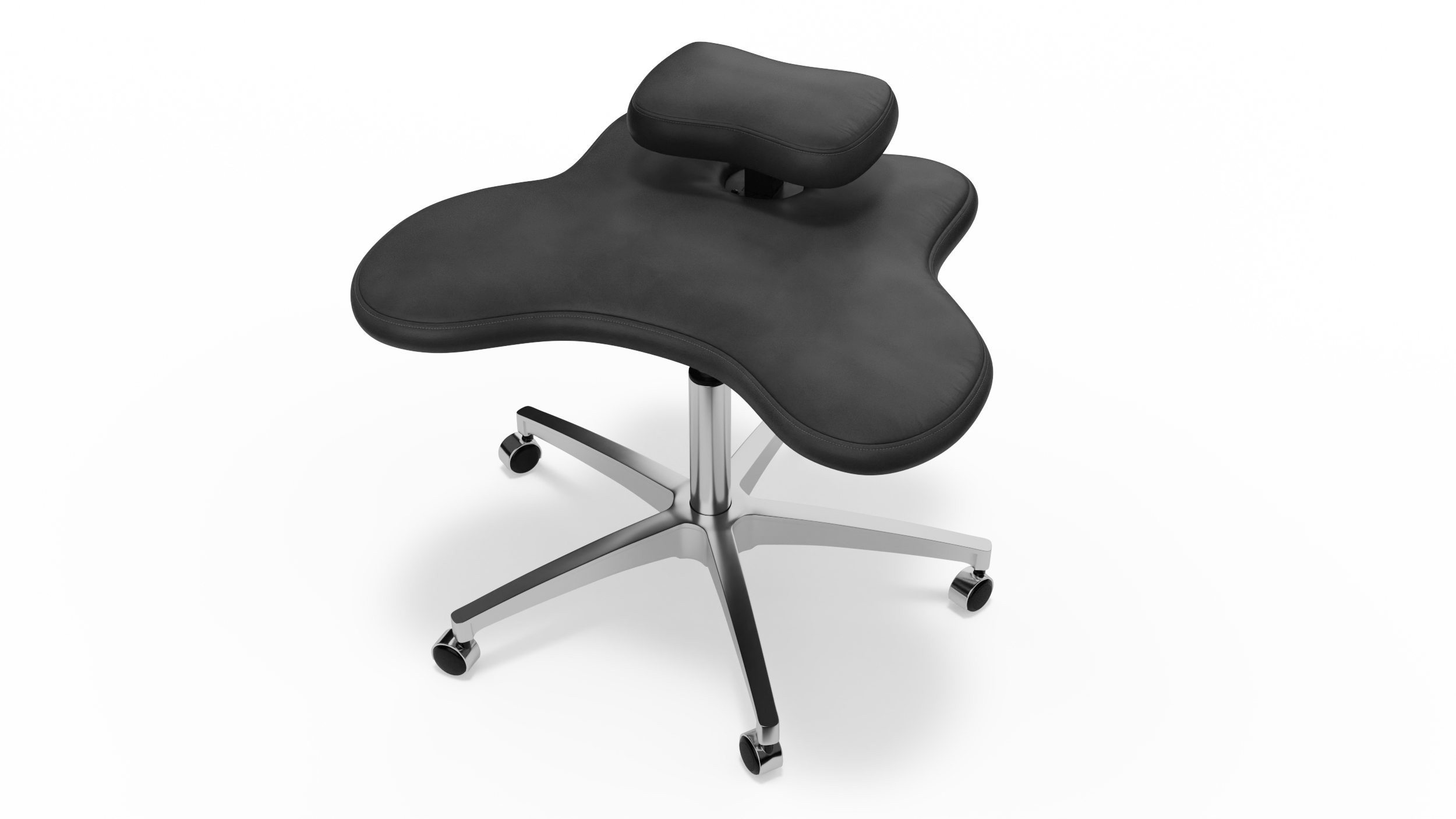 Cross Legged Office Chair with Wheels 3D