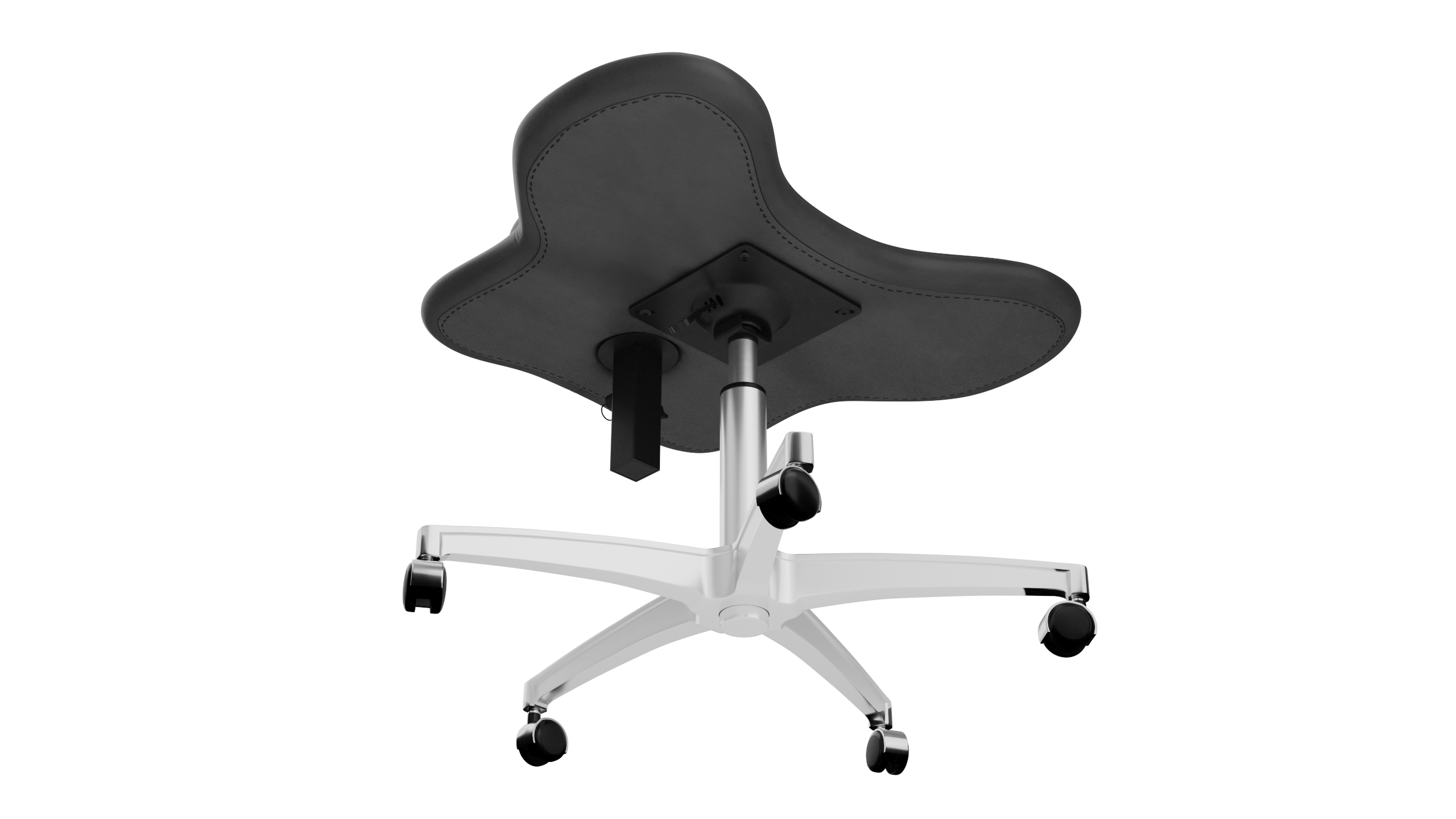 Cross Legged Office Chair with Wheels 3D