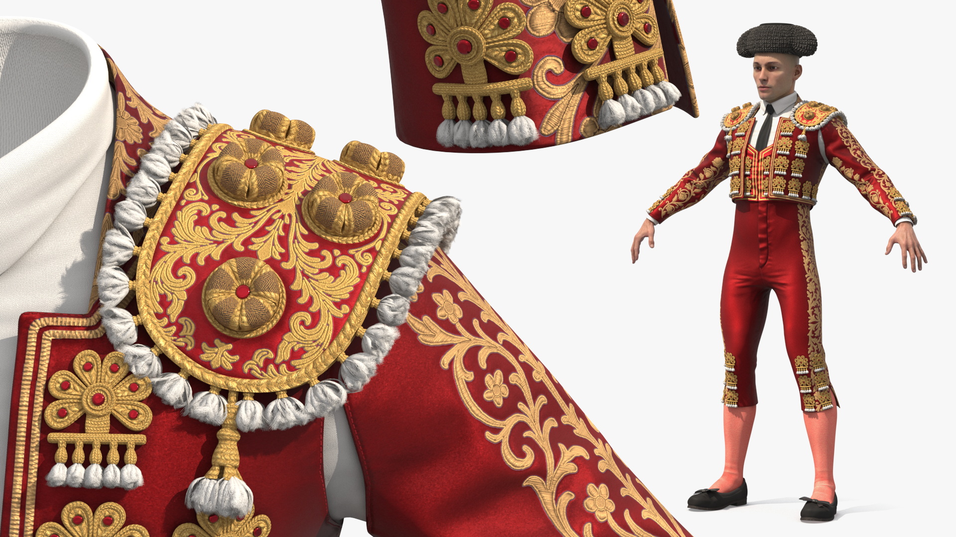 Spanish Matador Costume on Man Red - view 2
