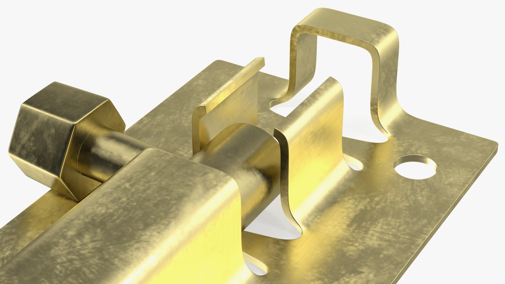 Brass Door Latch Sliding Lock 3D model