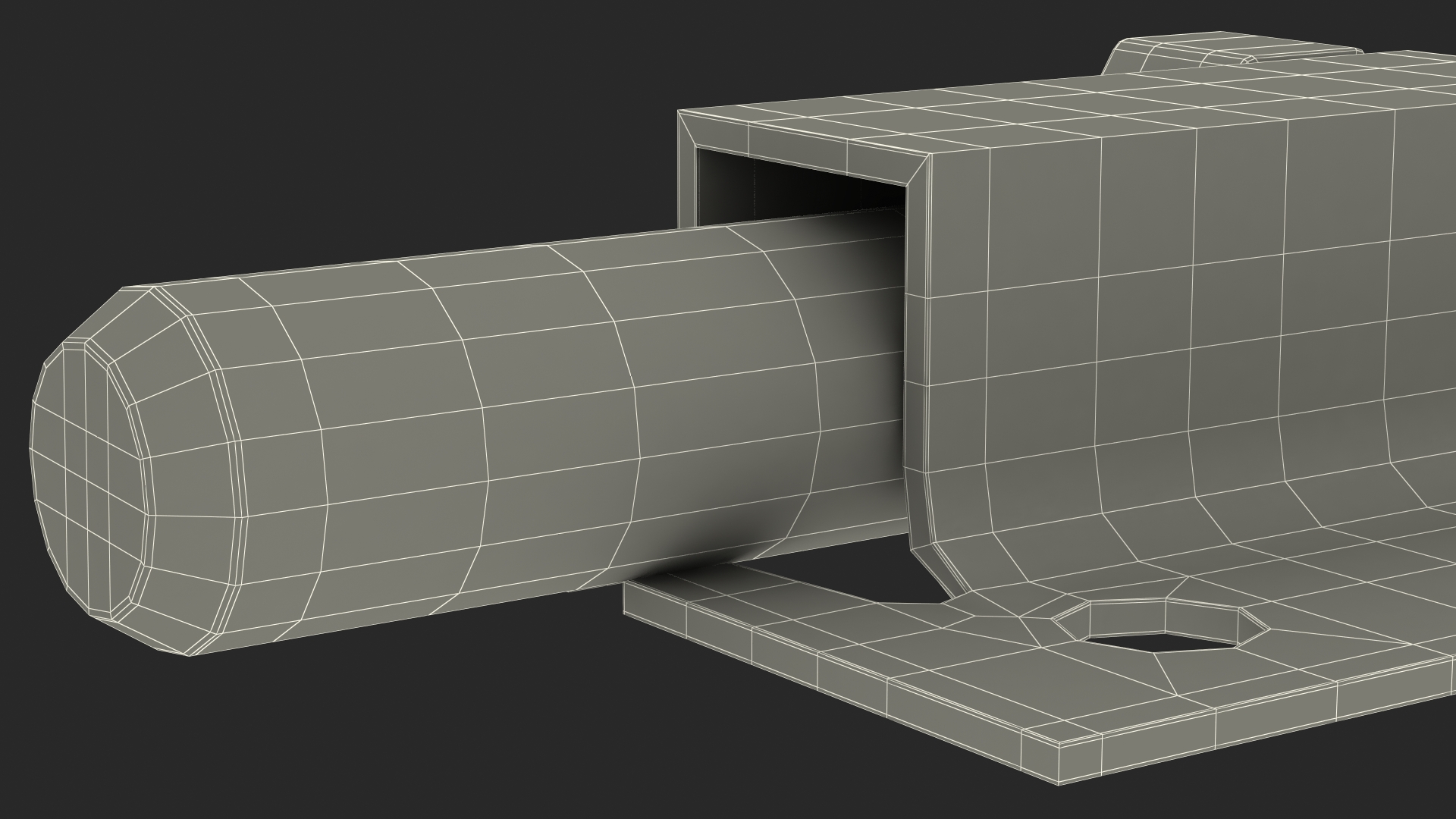 Brass Door Latch Sliding Lock 3D model